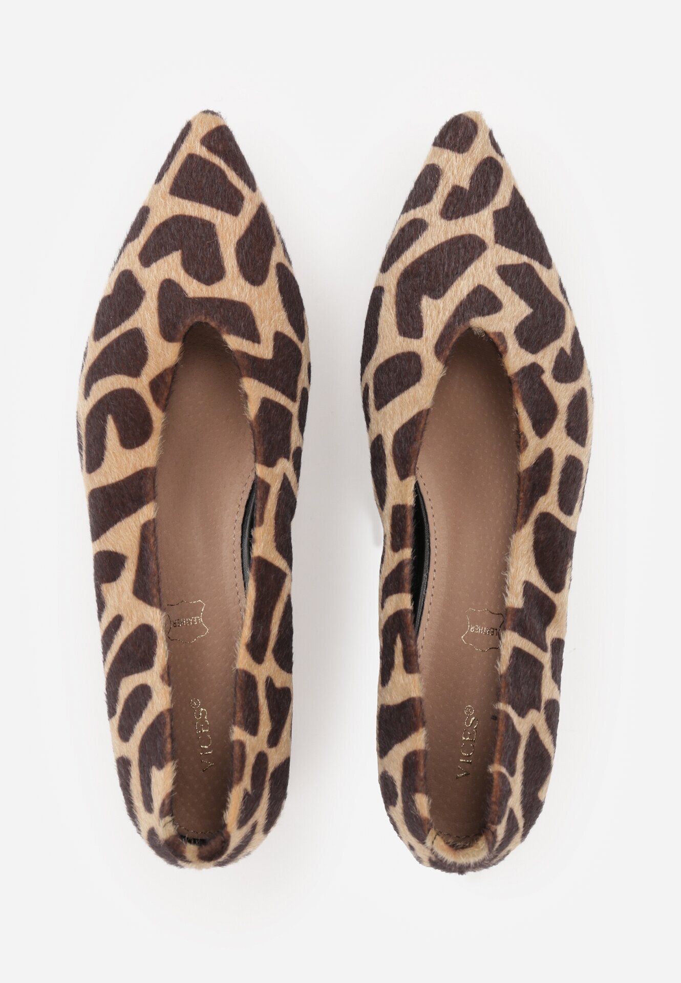 vices Escarpini Leopard cu toc cu branț din piele naturală Vikirasse