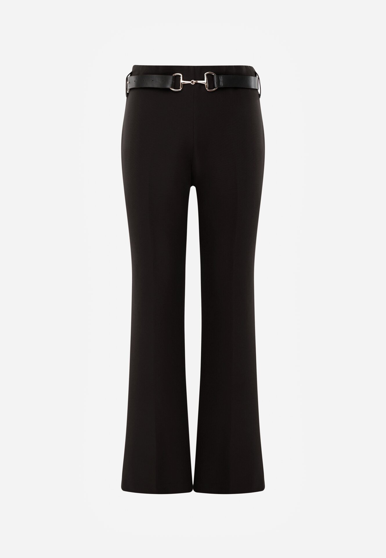 vices Pantaloni eleganți evazați cu dungă ornamentați cu dungi Neronia Negri