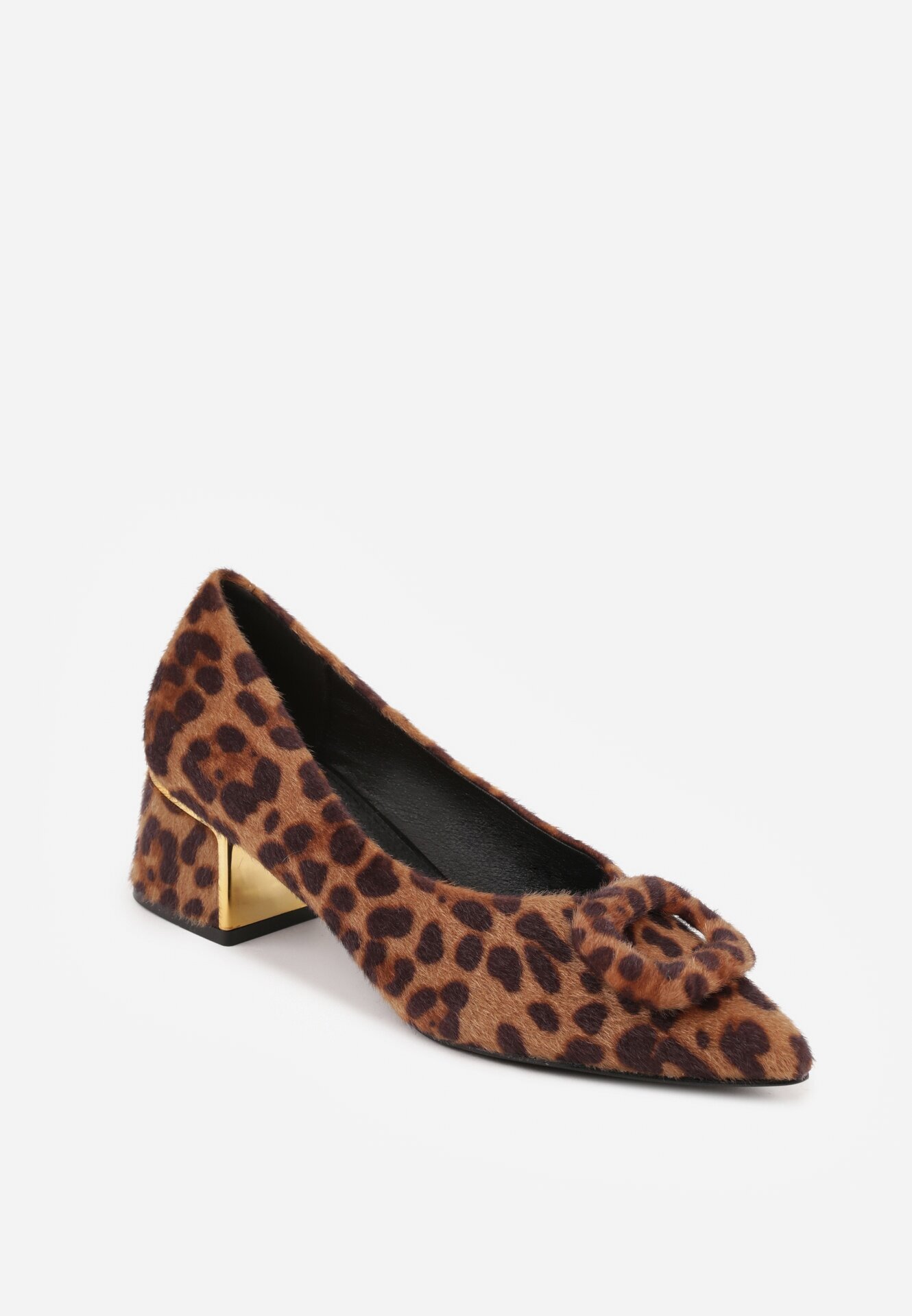 vices Pantofi cu toc Leopard cu branț de piele cu cataramă Aponelle