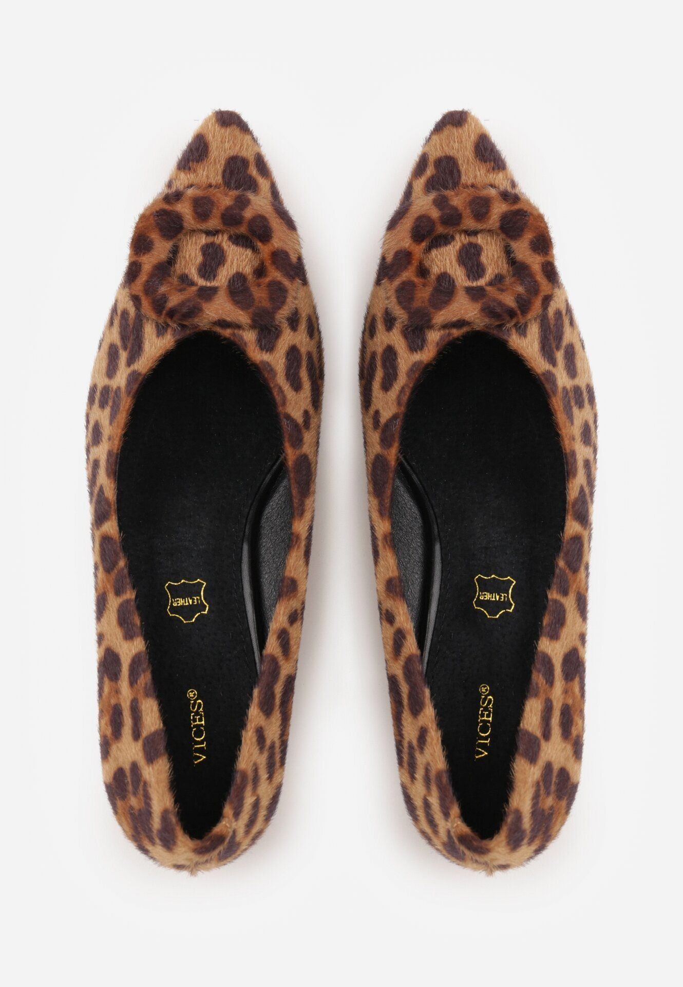 vices Pantofi cu toc Leopard cu branț de piele cu cataramă Aponelle
