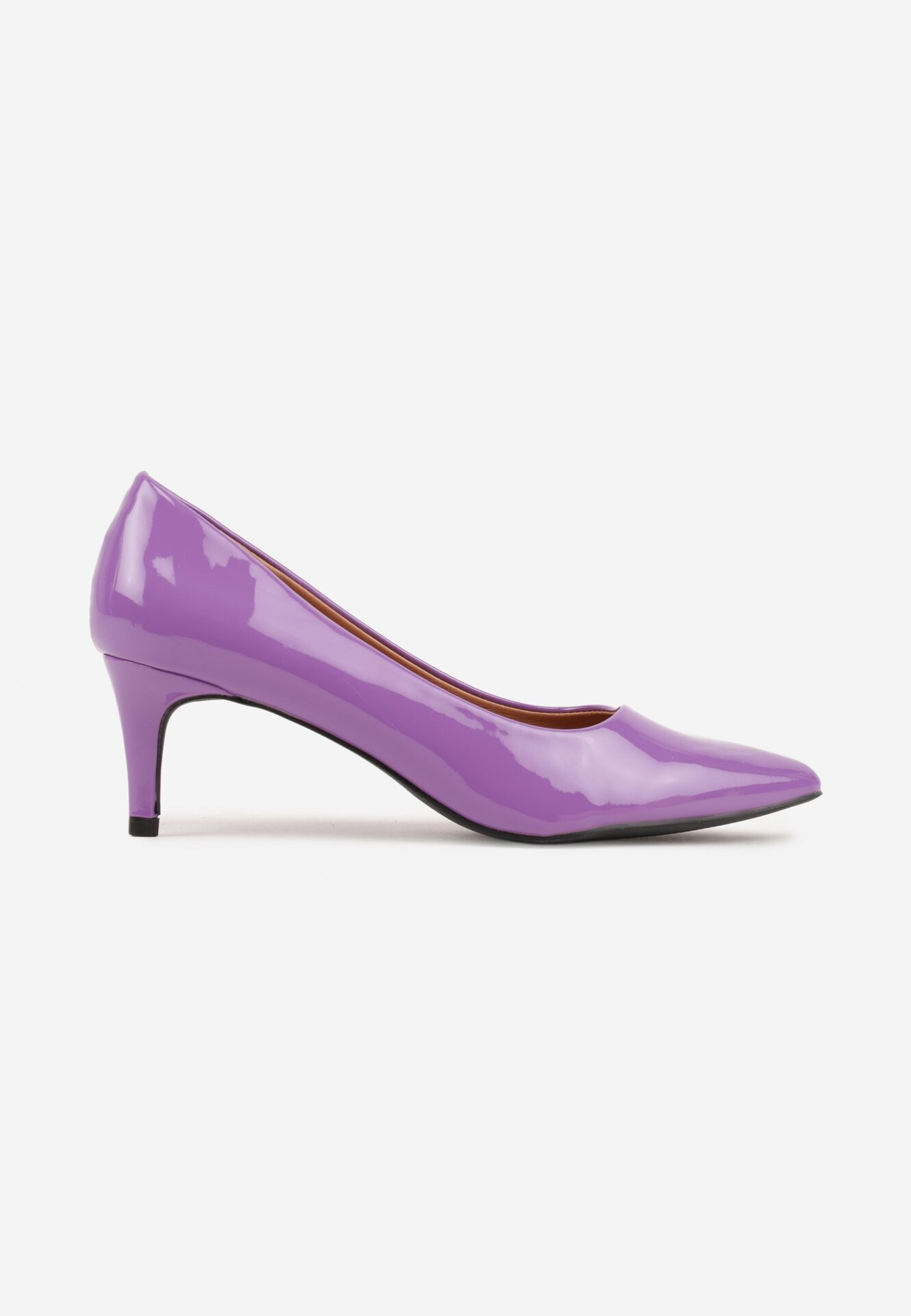 vices Pantofi decoltați Clasici Mov cu toc stiletto cu branț din piele Valenthea