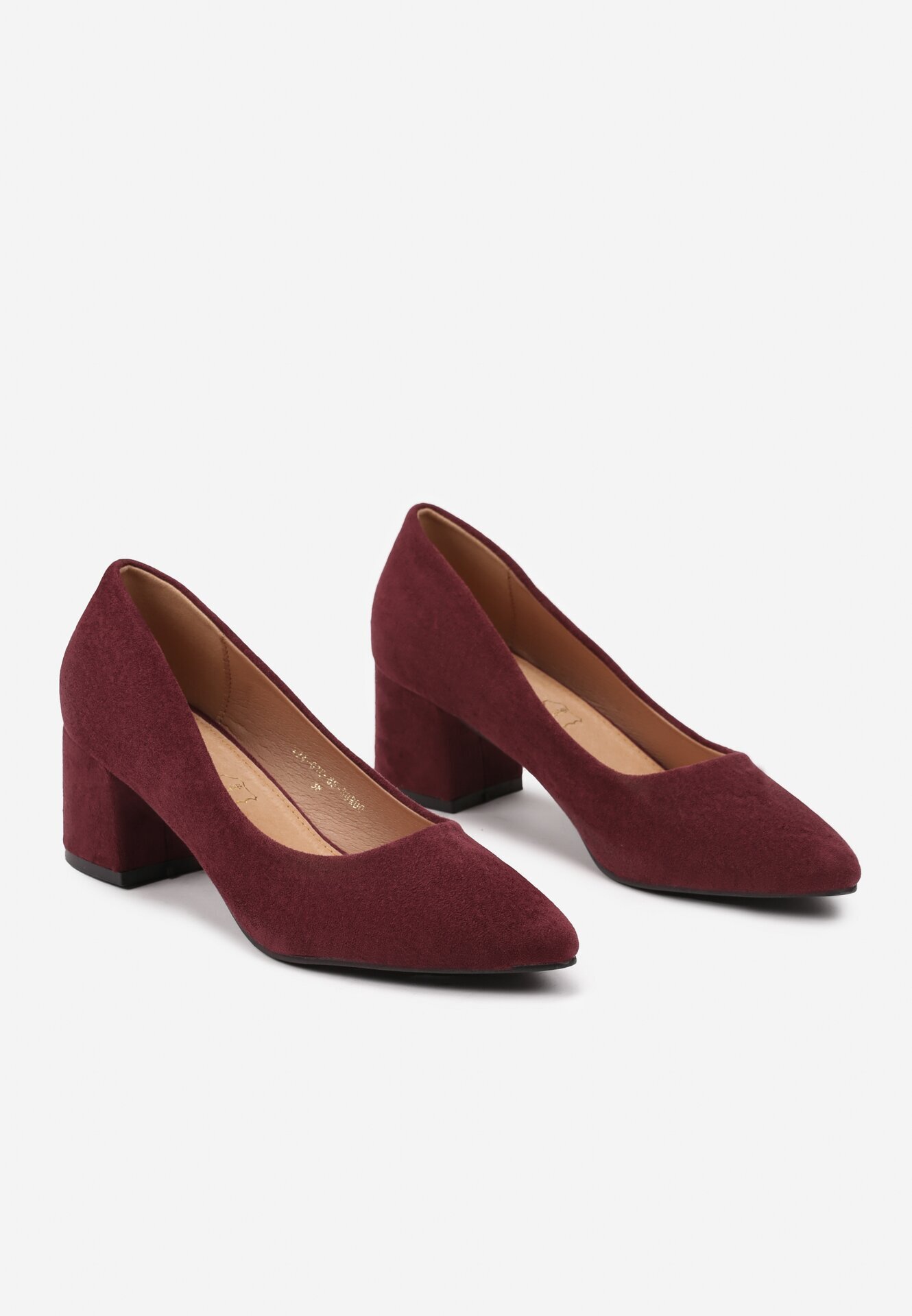 vices Pantofi eleganți Clasici Bordo cu branț din piele Valaria