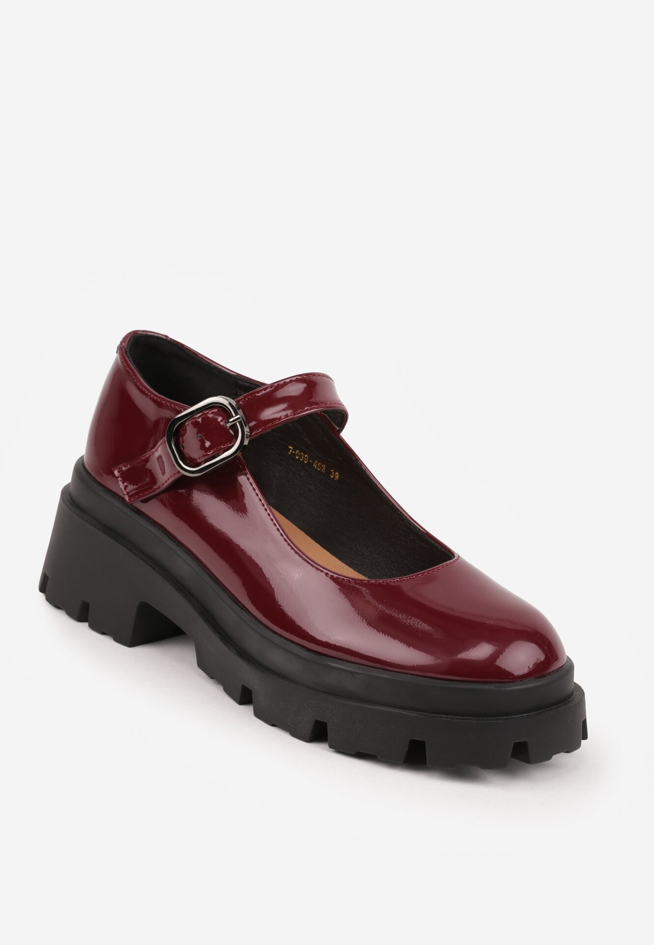vices Pantofi Lăcuiți Bordeaux Mary Jane cu toc și platformă Daloma