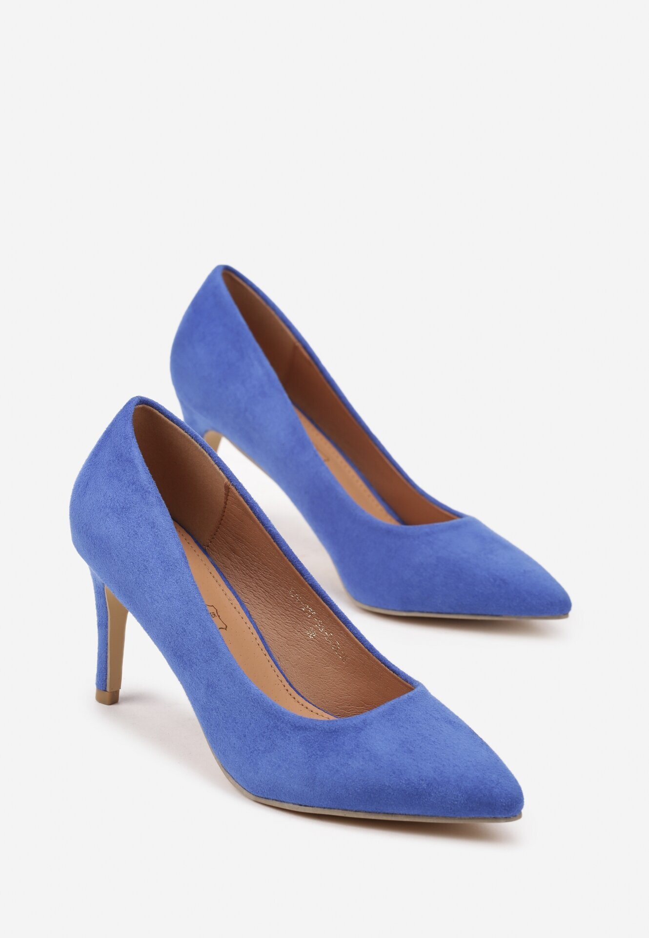 vices Pantofi stiletto albaștri cu branț din piele Cleliae