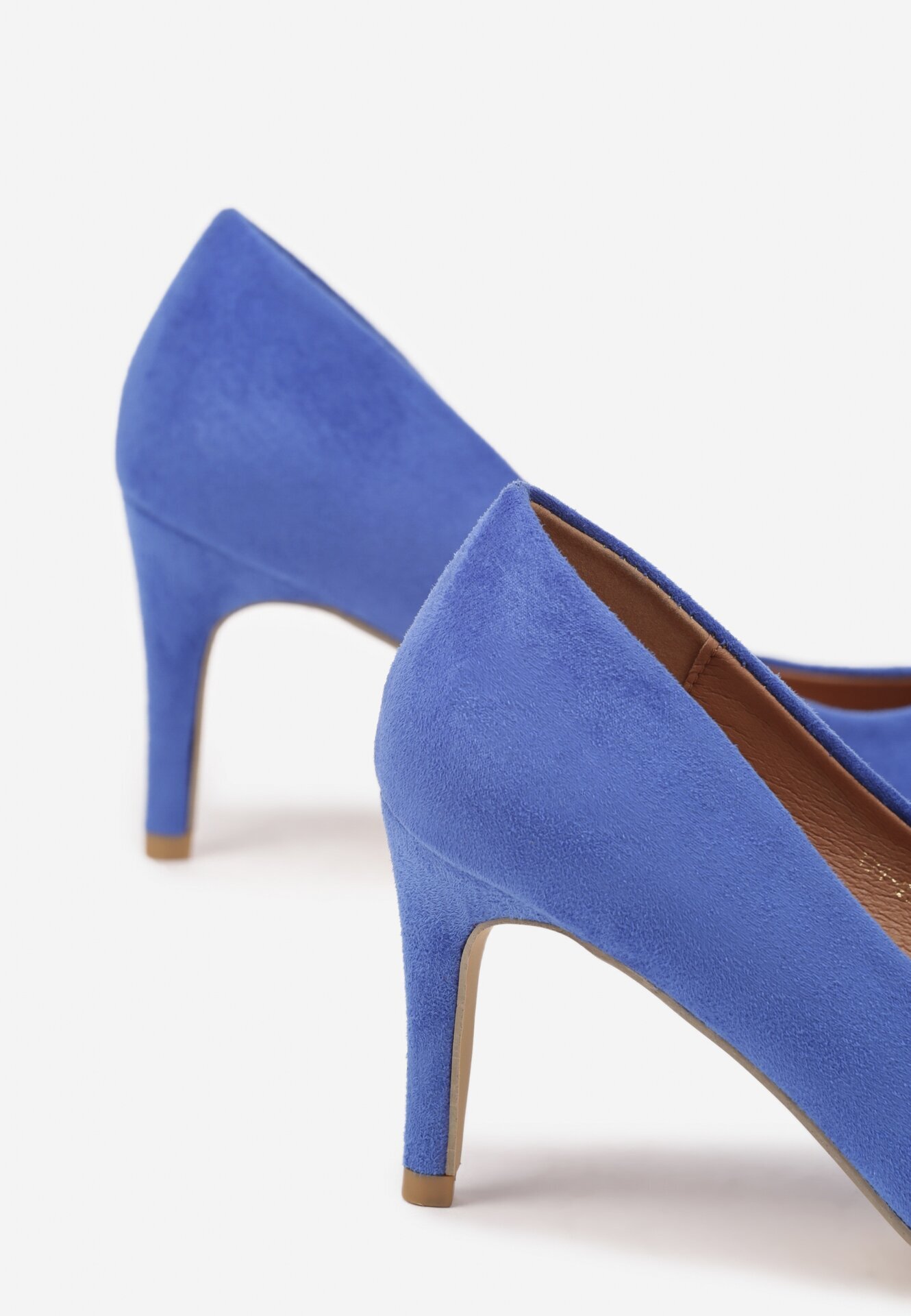 vices Pantofi stiletto albaștri cu branț din piele Cleliae