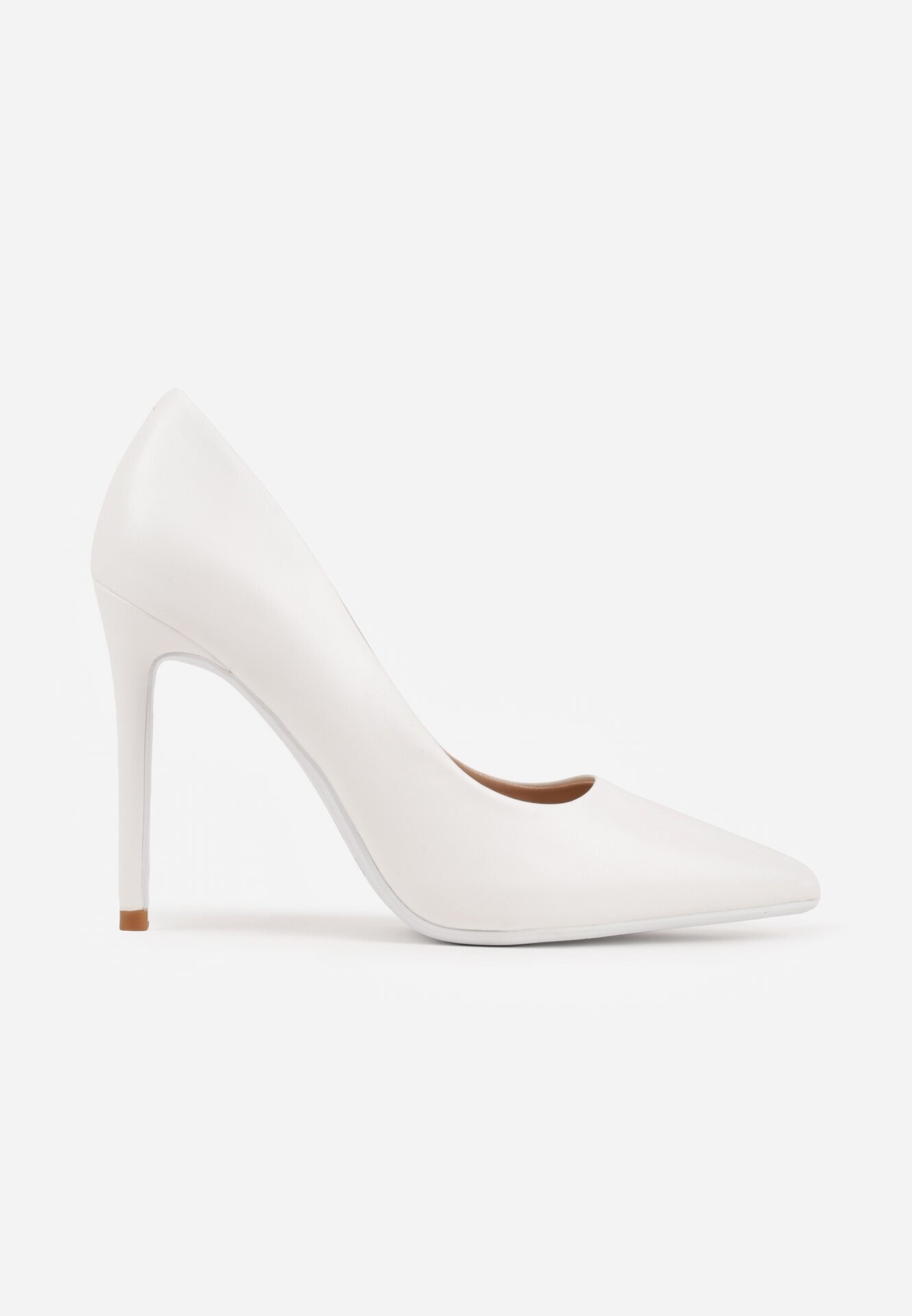 vices Pantofi stiletto Albi Clasici cu Finisaj Neted Selimya