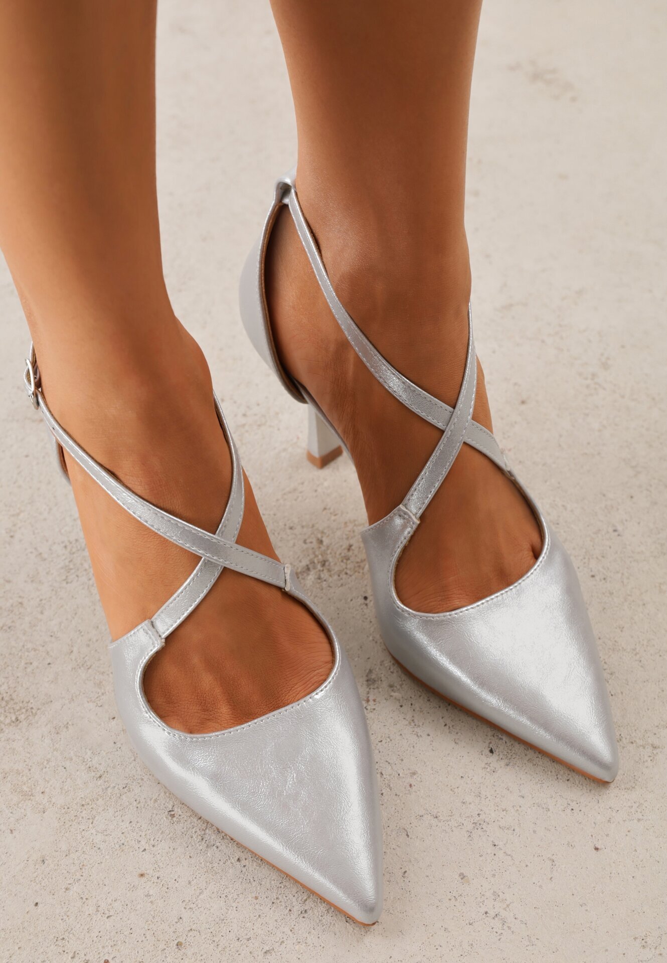 vices Pantofi stiletto Argintii