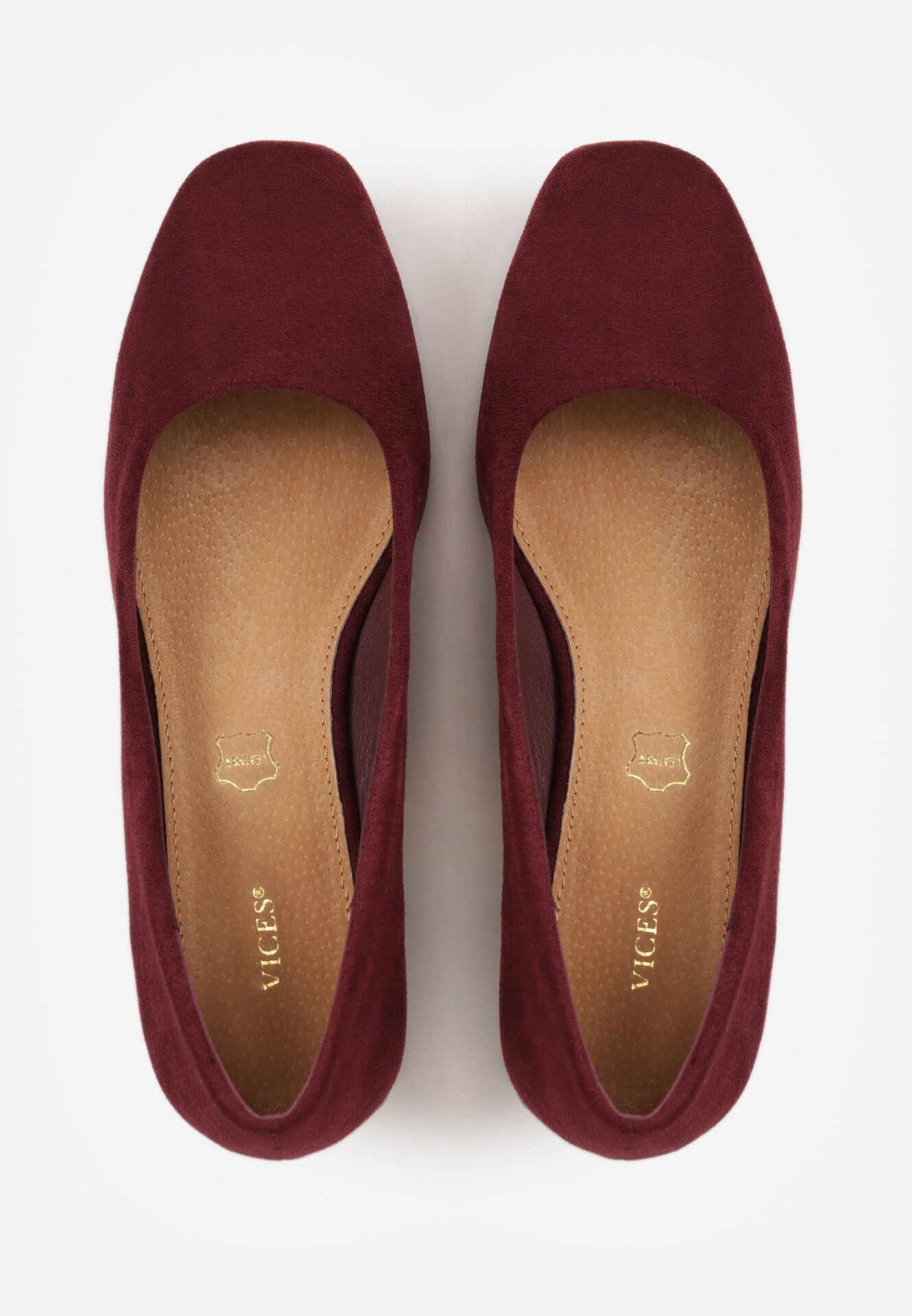 vices Pantofi stiletto Bordeaux cu toc decorat cu cristale și brant din piele Oviria