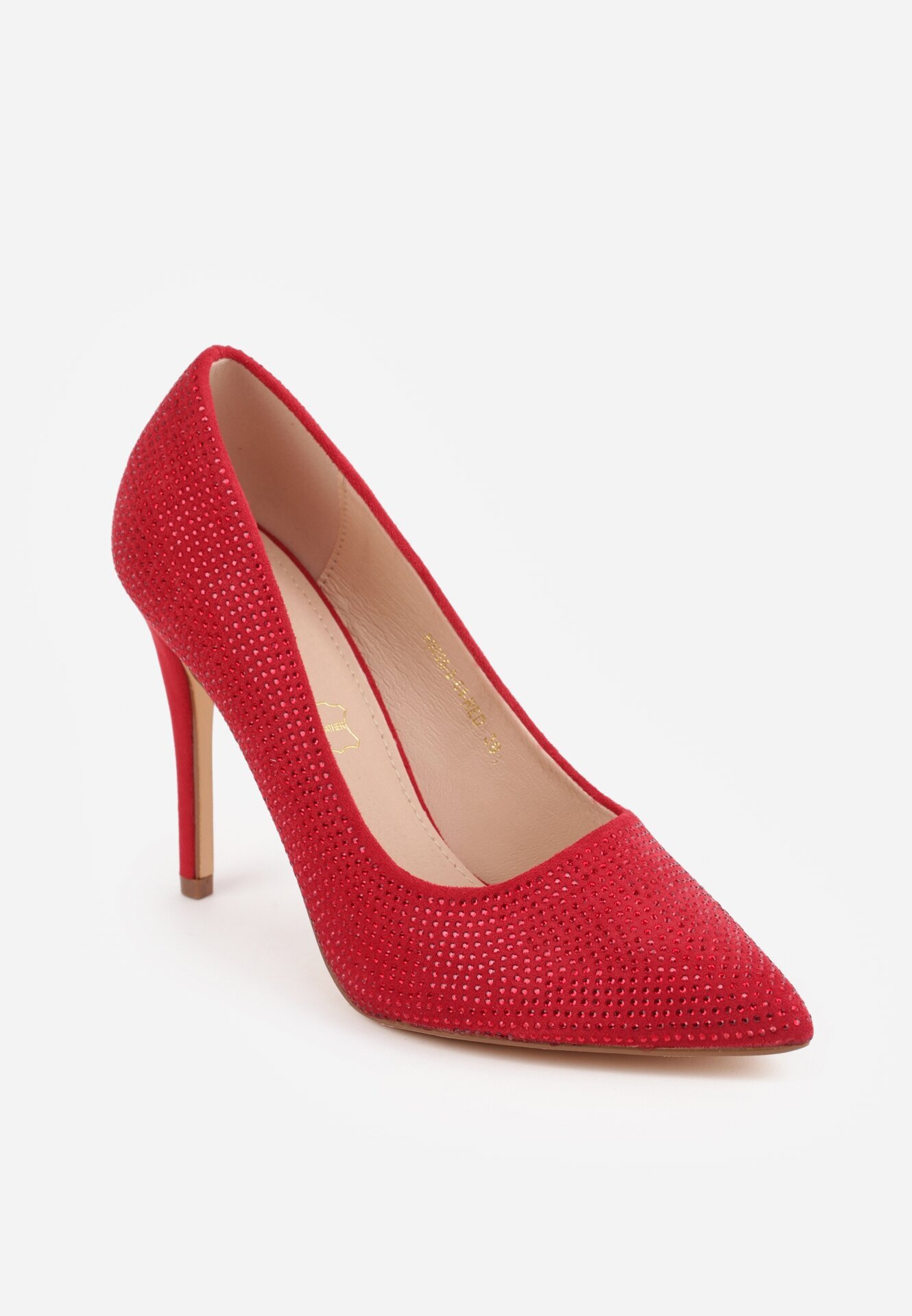 vices Pantofi stiletto Clasici Roșii cu Branț din Piele Santoria
