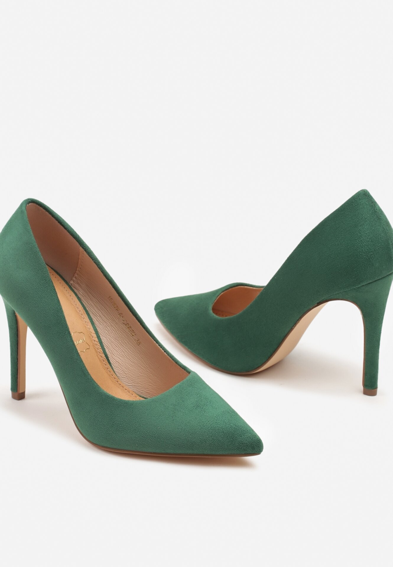 vices Pantofi stiletto Clasici Verzi cu Branț din Piele Naturală Ennoriel