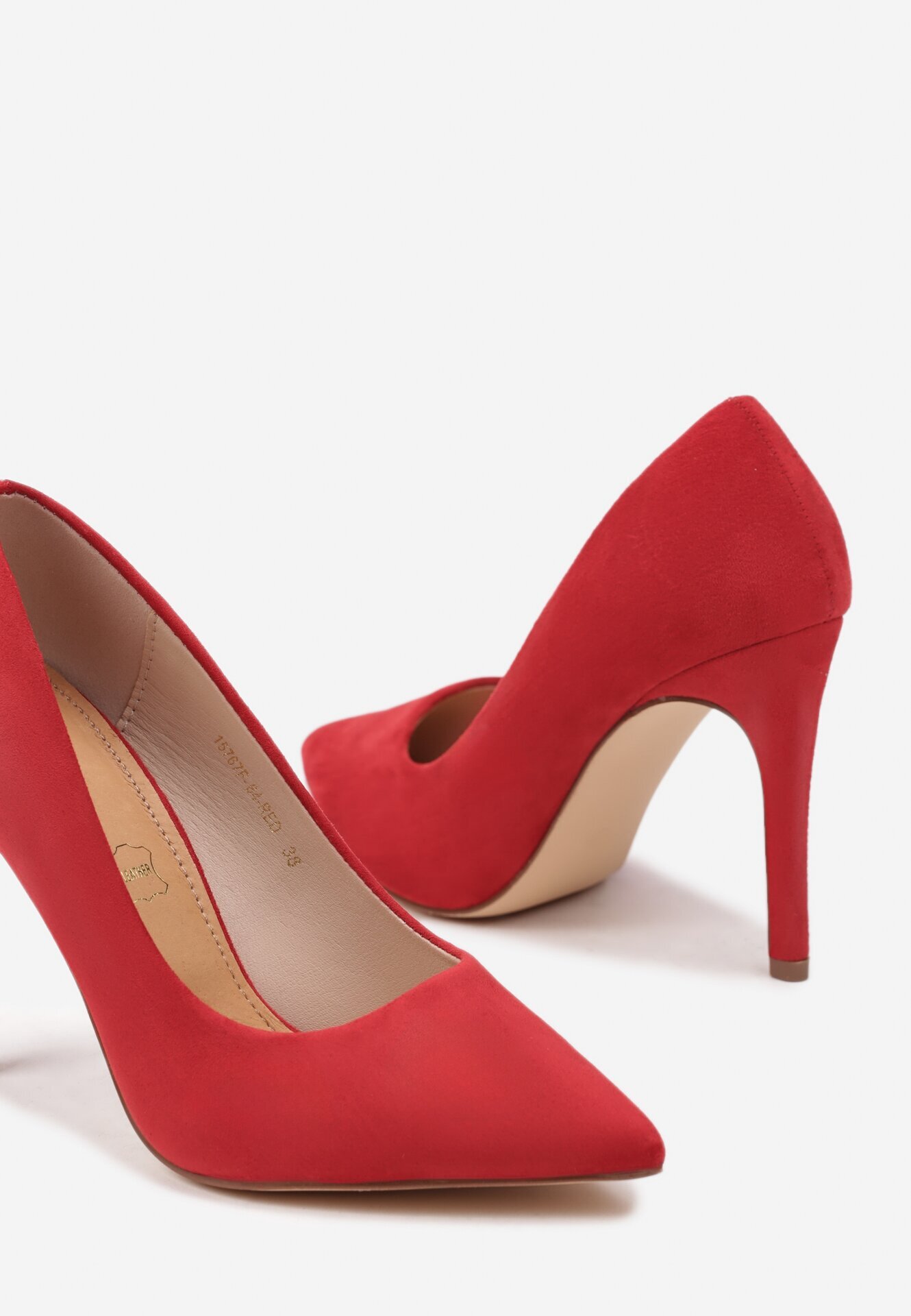 vices Pantofi stiletto Roșii Clasici cu Branț din Piele Bellinna