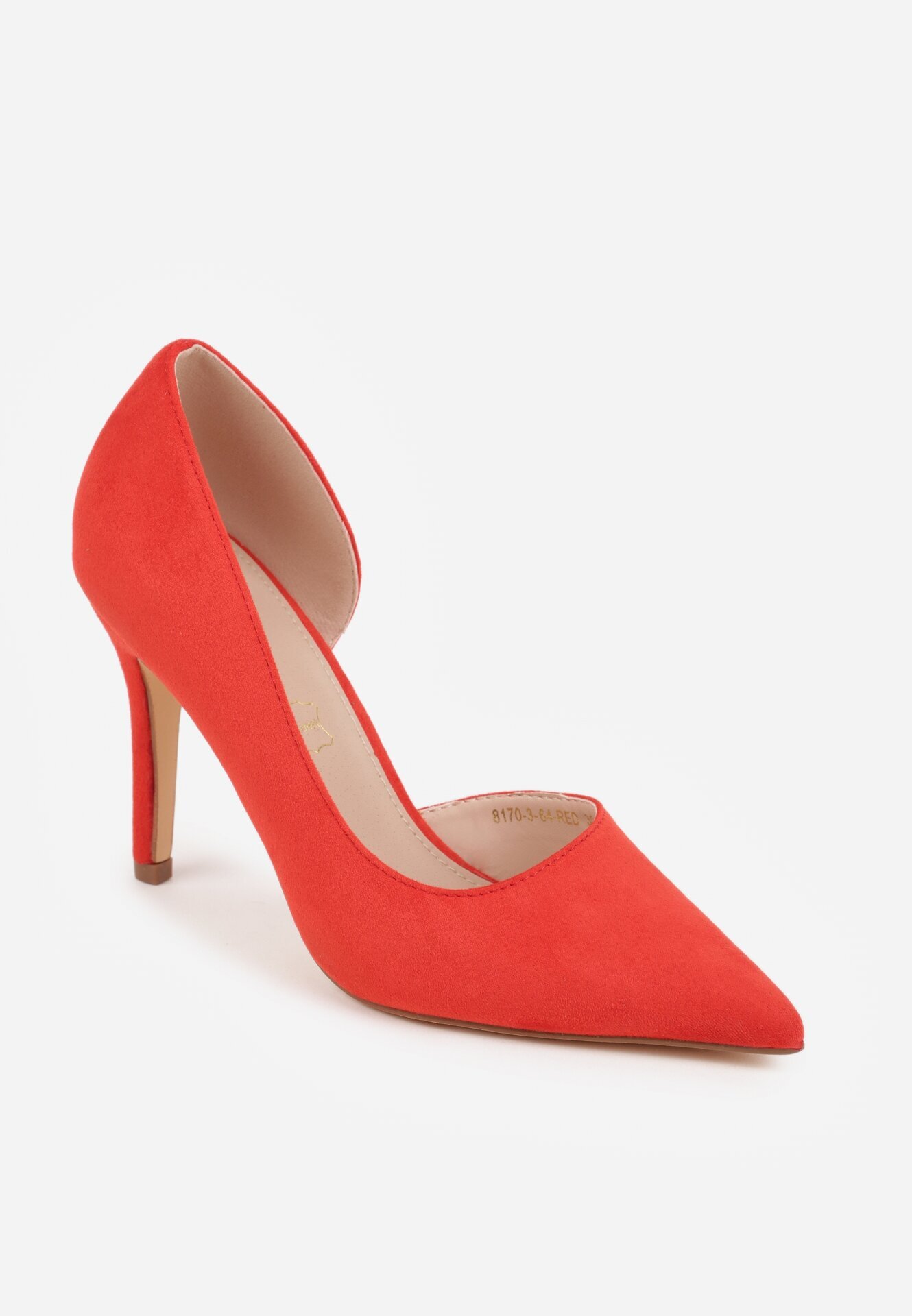 vices Pantofi stiletto Roșii cu Branț din Piele și Decupaj Lateral Olialira