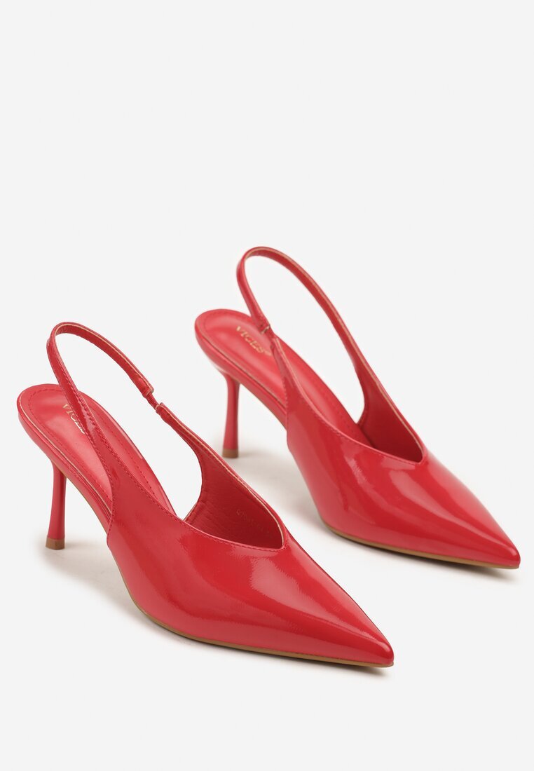 vices Pantofi stiletto tip sandale roșii cu vârf ascuțit Tillasia