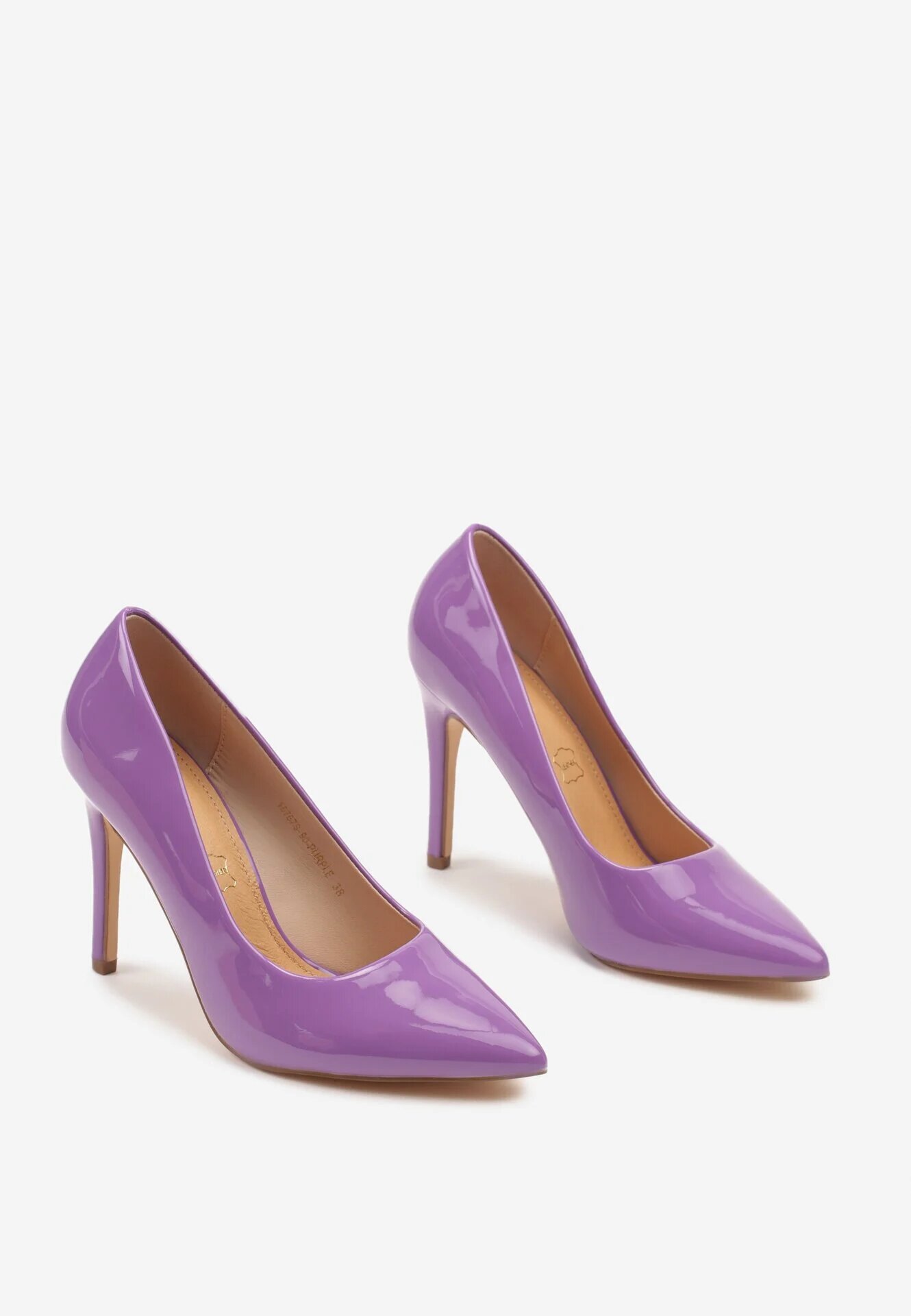vices Pantofi stiletto Violet Clasici Lăcuiți cu branț din piele Soinna