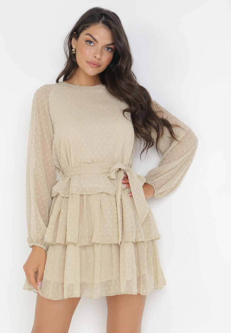 vices Rochie bej Roseflash