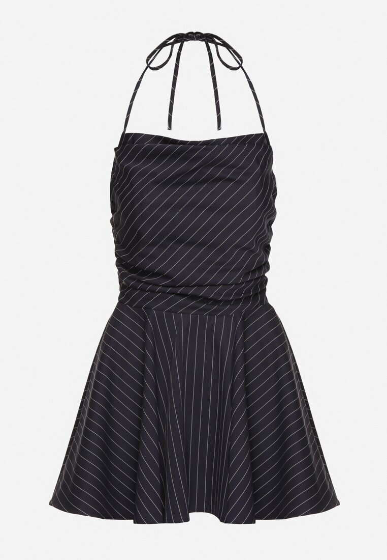 vices Rochie bleumarin cu dungi cu decolteu pătrat Fenarose