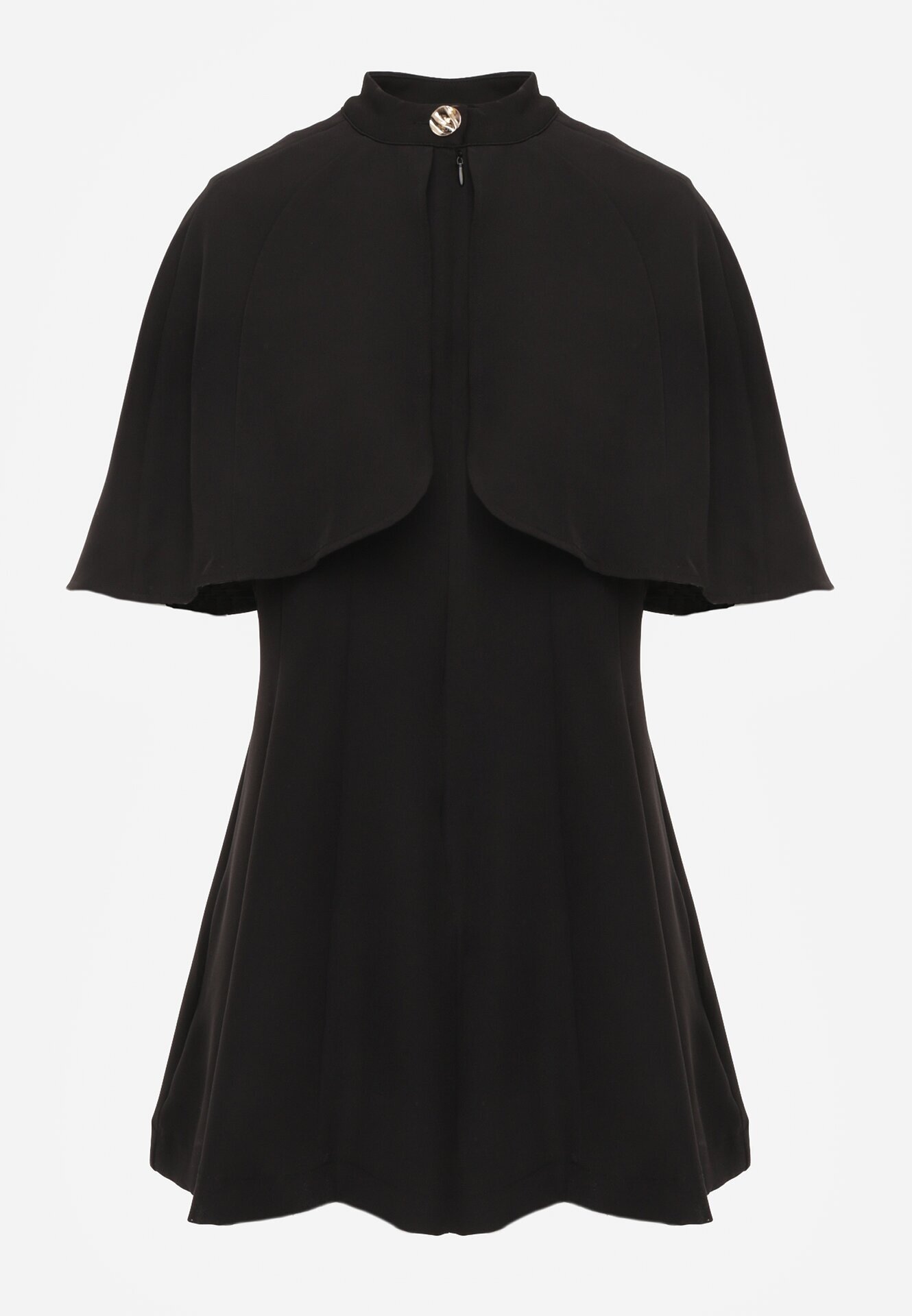 vices Rochie elegantă evazată cu șal imitat de pelerină Faneno Neagră
