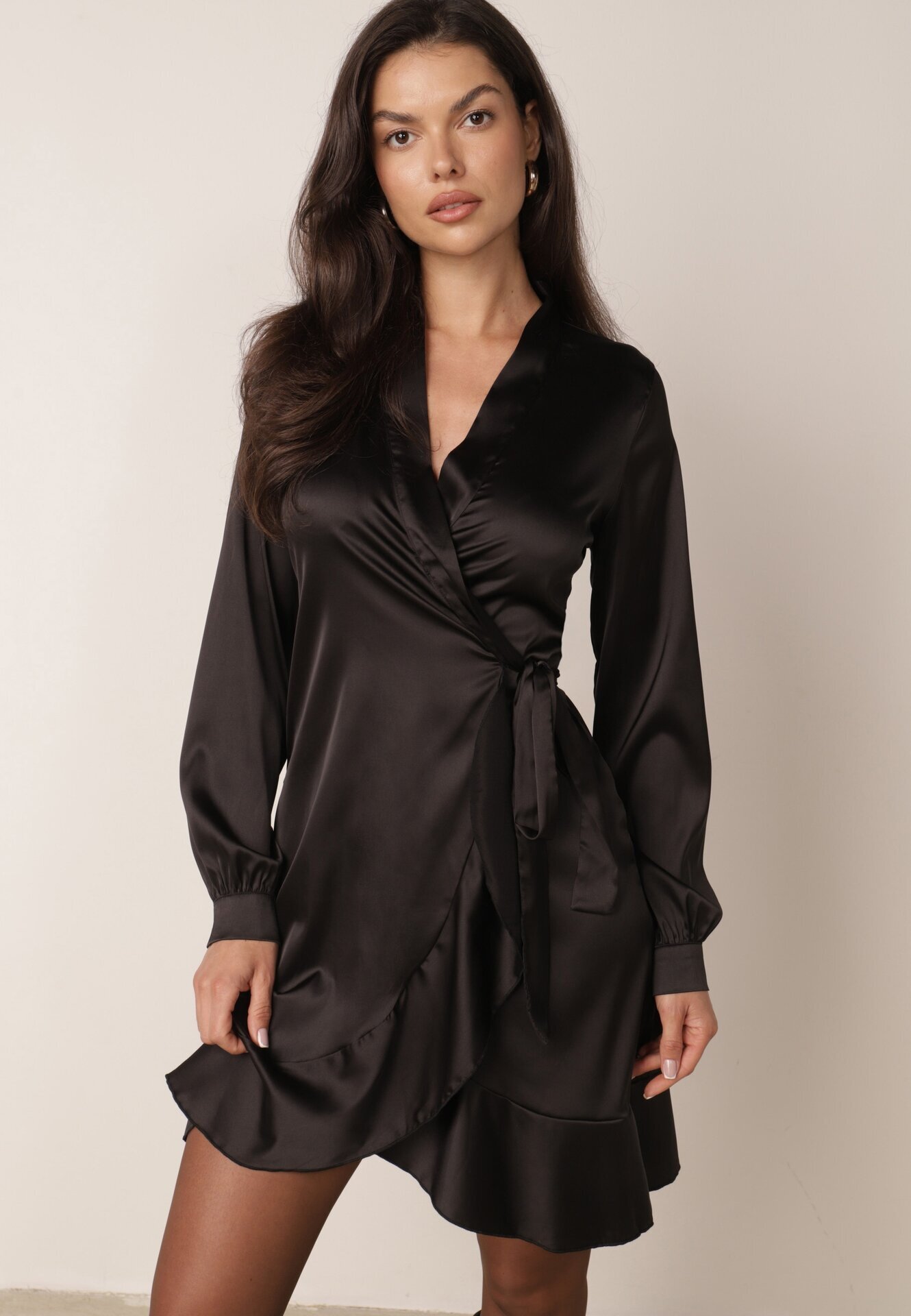 vices Rochie Neagră din satin Barbedeia