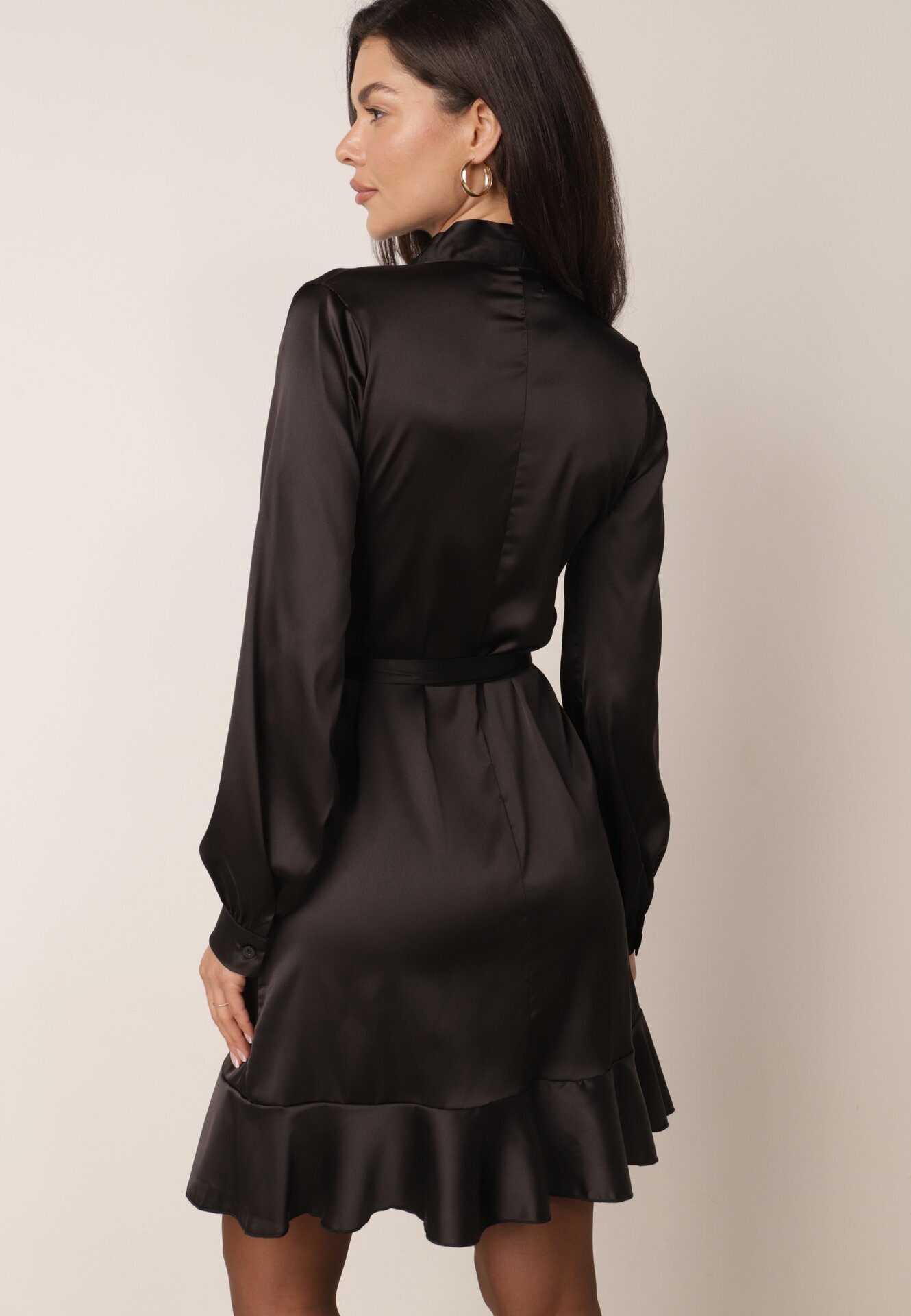 vices Rochie Neagră din satin Barbedeia