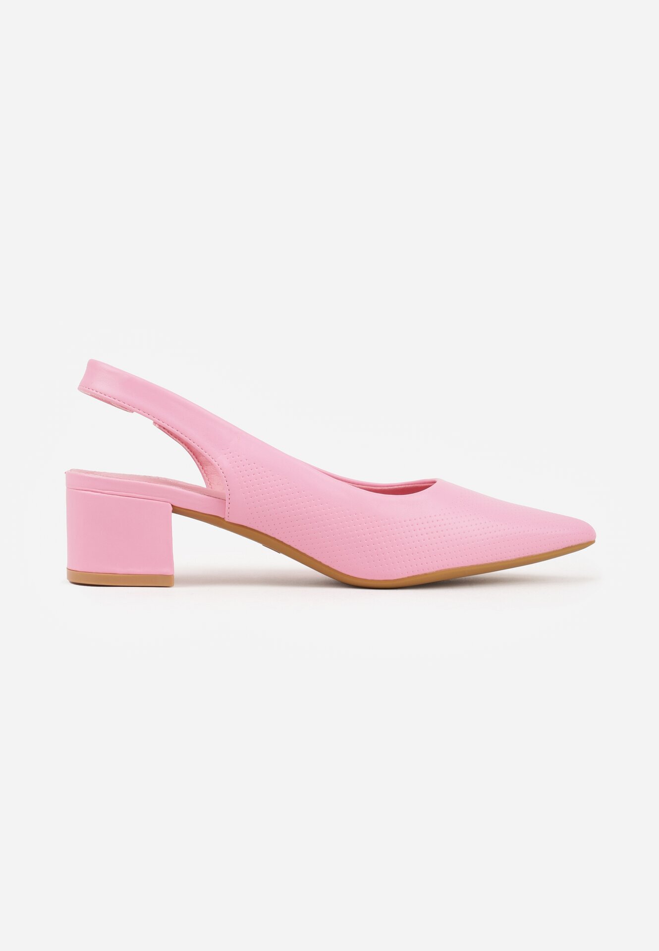 vices Sandale fuchsia Slingback pe toc decorate cu perforații Telanisia
