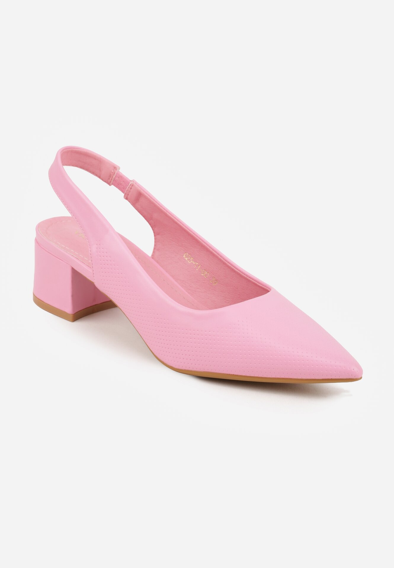 vices Sandale fuchsia Slingback pe toc decorate cu perforații Telanisia