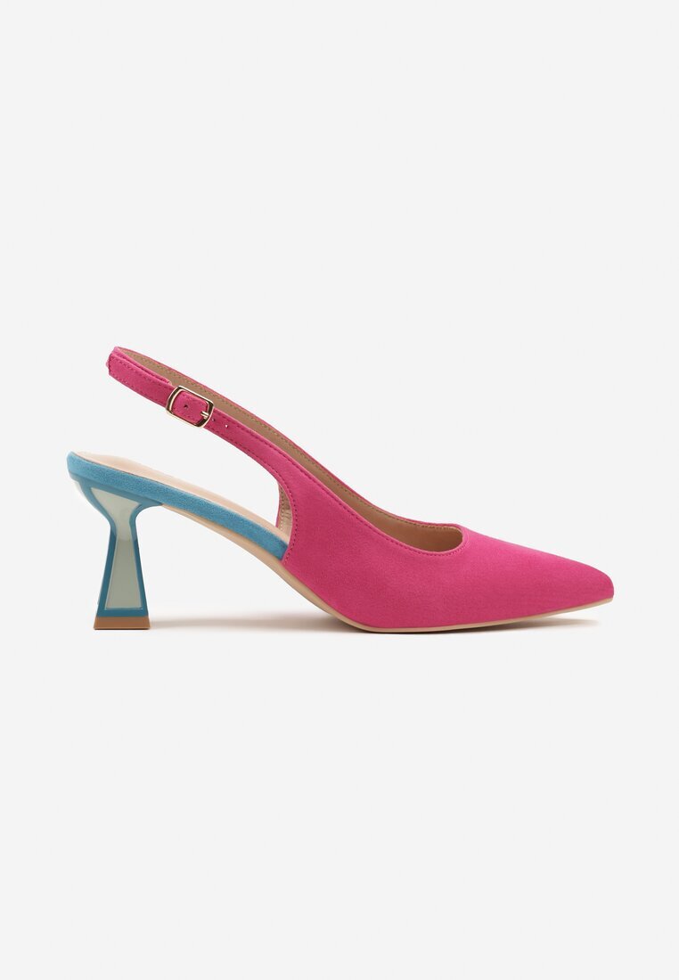 vices Sandale Fucsia cu toc tip rățușcă fără călcâi Edinaria