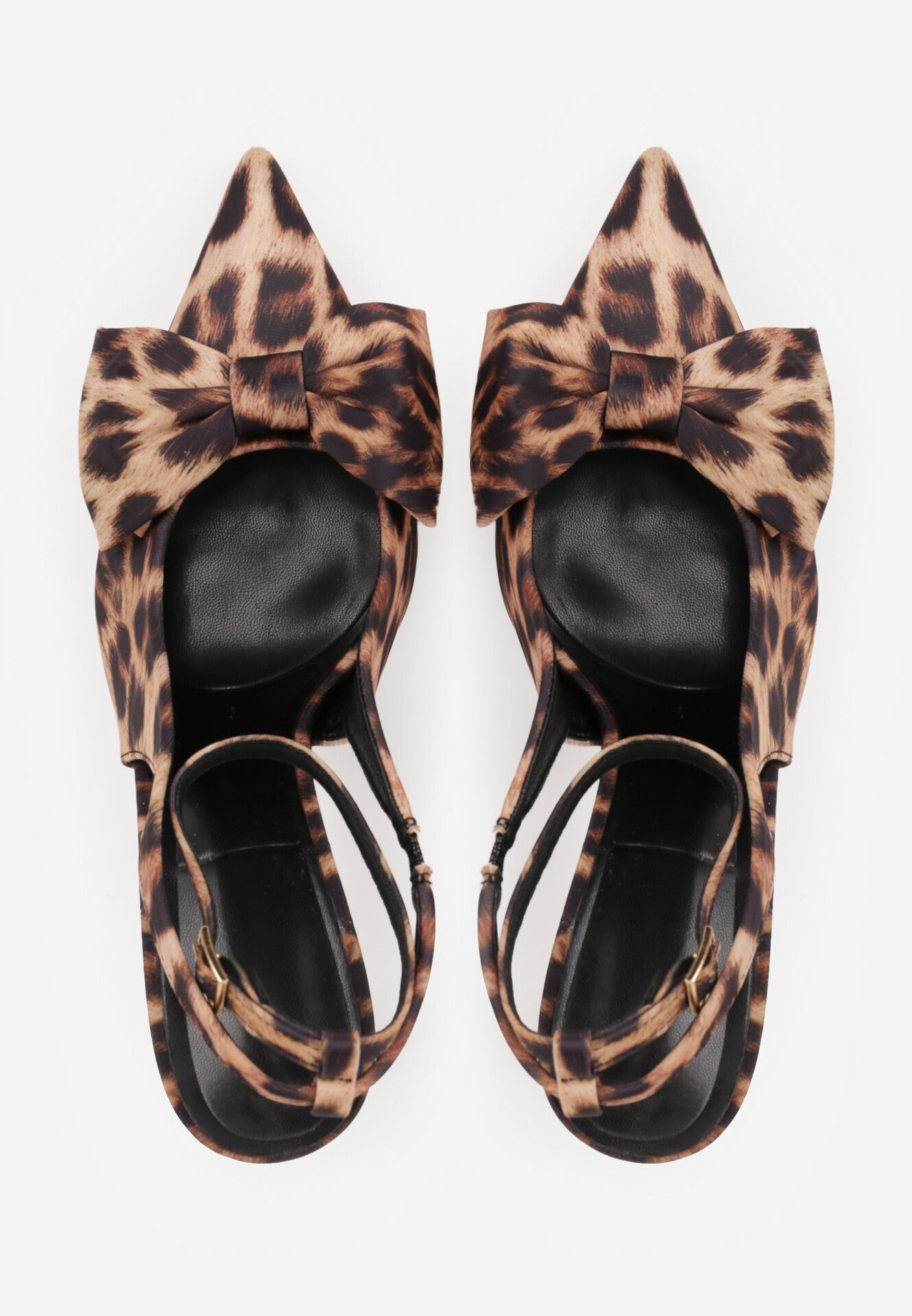 vices Sandale Leopard cu Toc cu Fundă Decorativă Florozia
