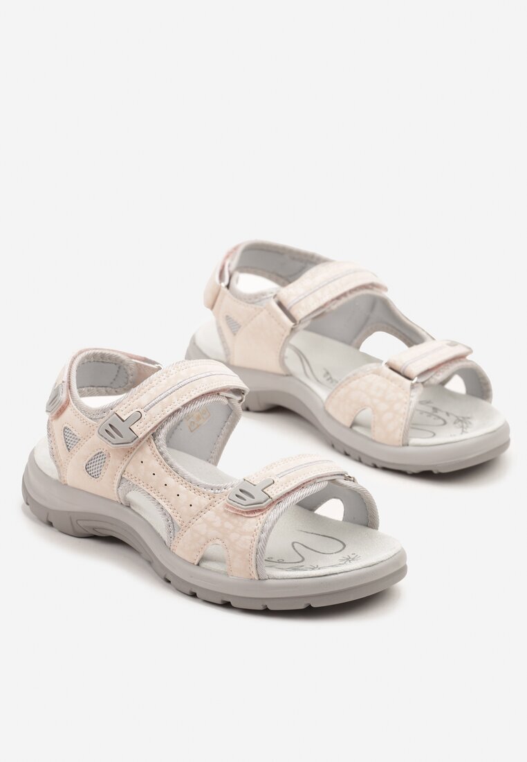 vices Sandale Roz cu Model Geometric Elliovelle