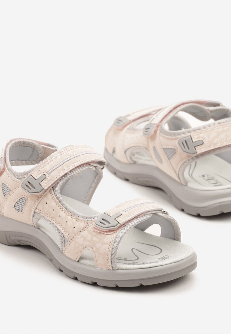 vices Sandale Roz cu Model Geometric Elliovelle