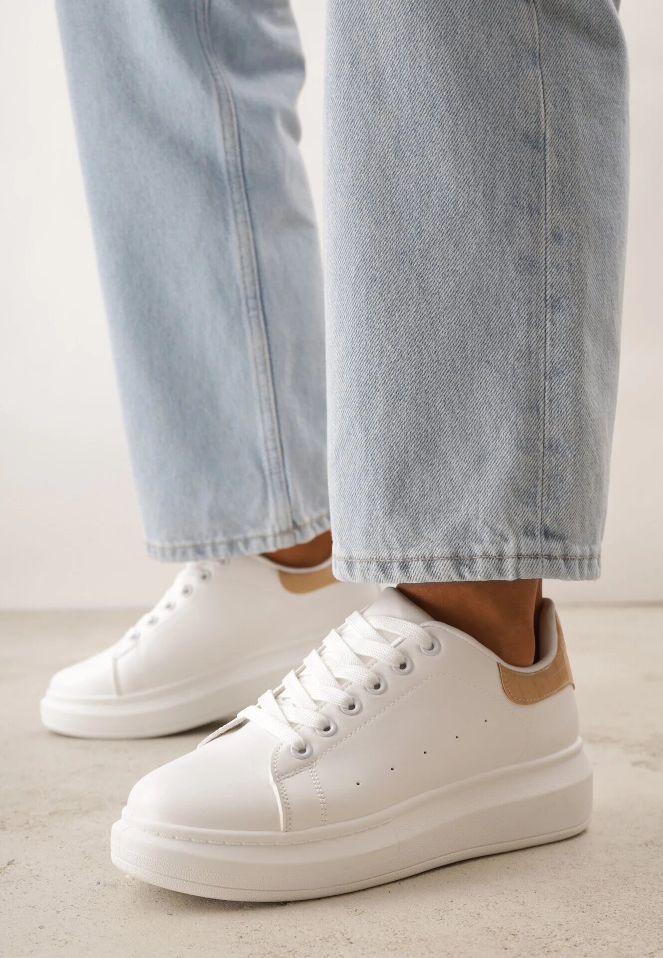 vices Sneakers Alb-Bej cu Talpă Groasă Hypnotic