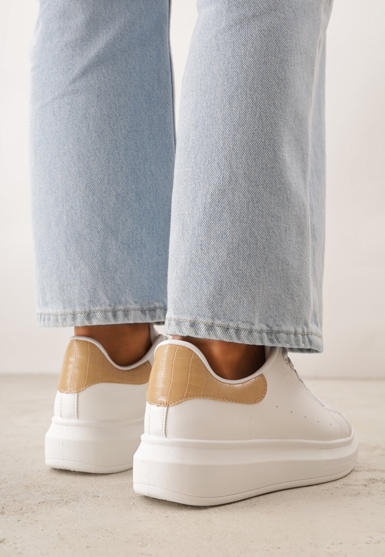 vices Sneakers Alb-Bej cu Talpă Groasă Hypnotic