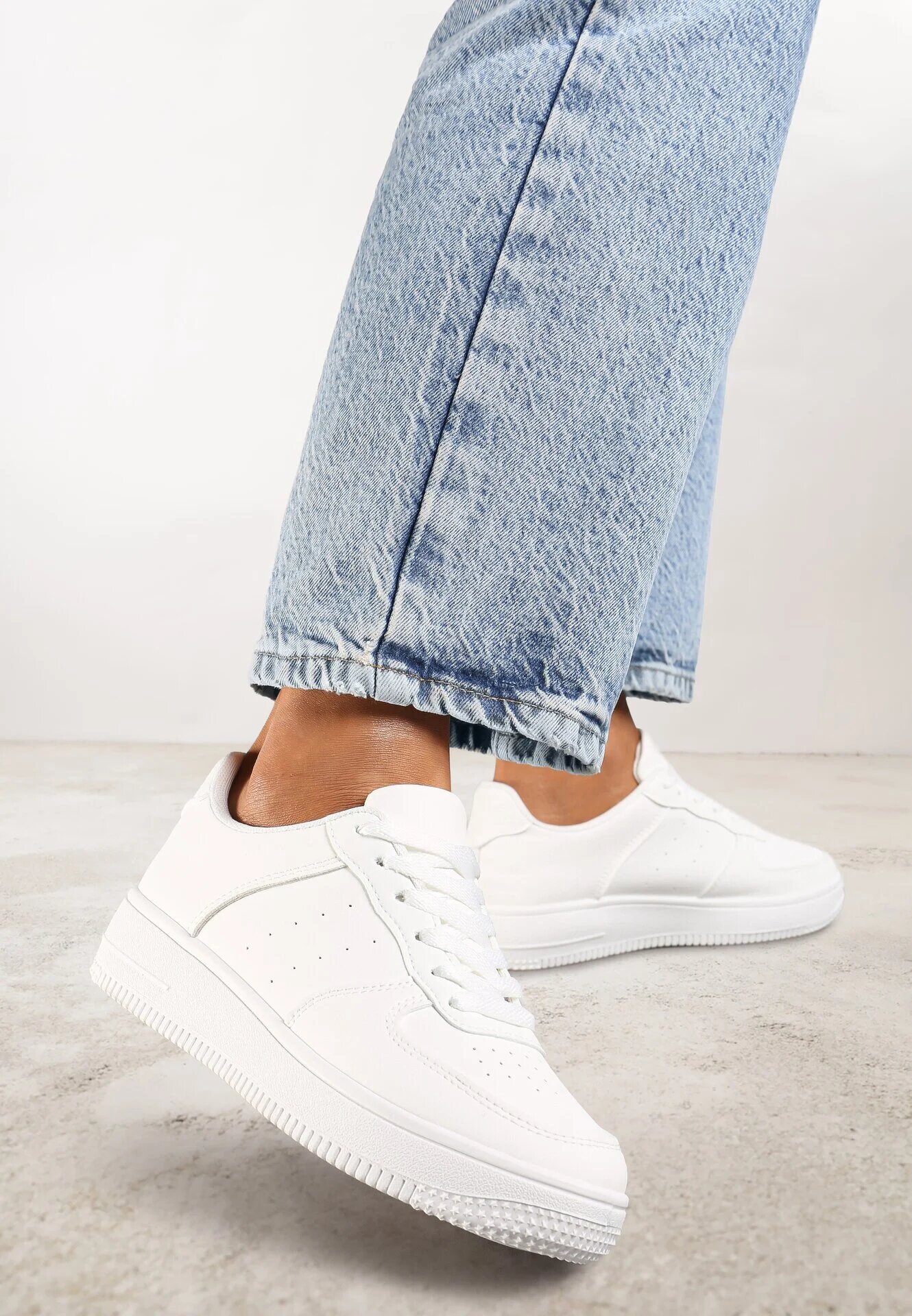 vices Sneakers Albi Cu șireturi Finos
