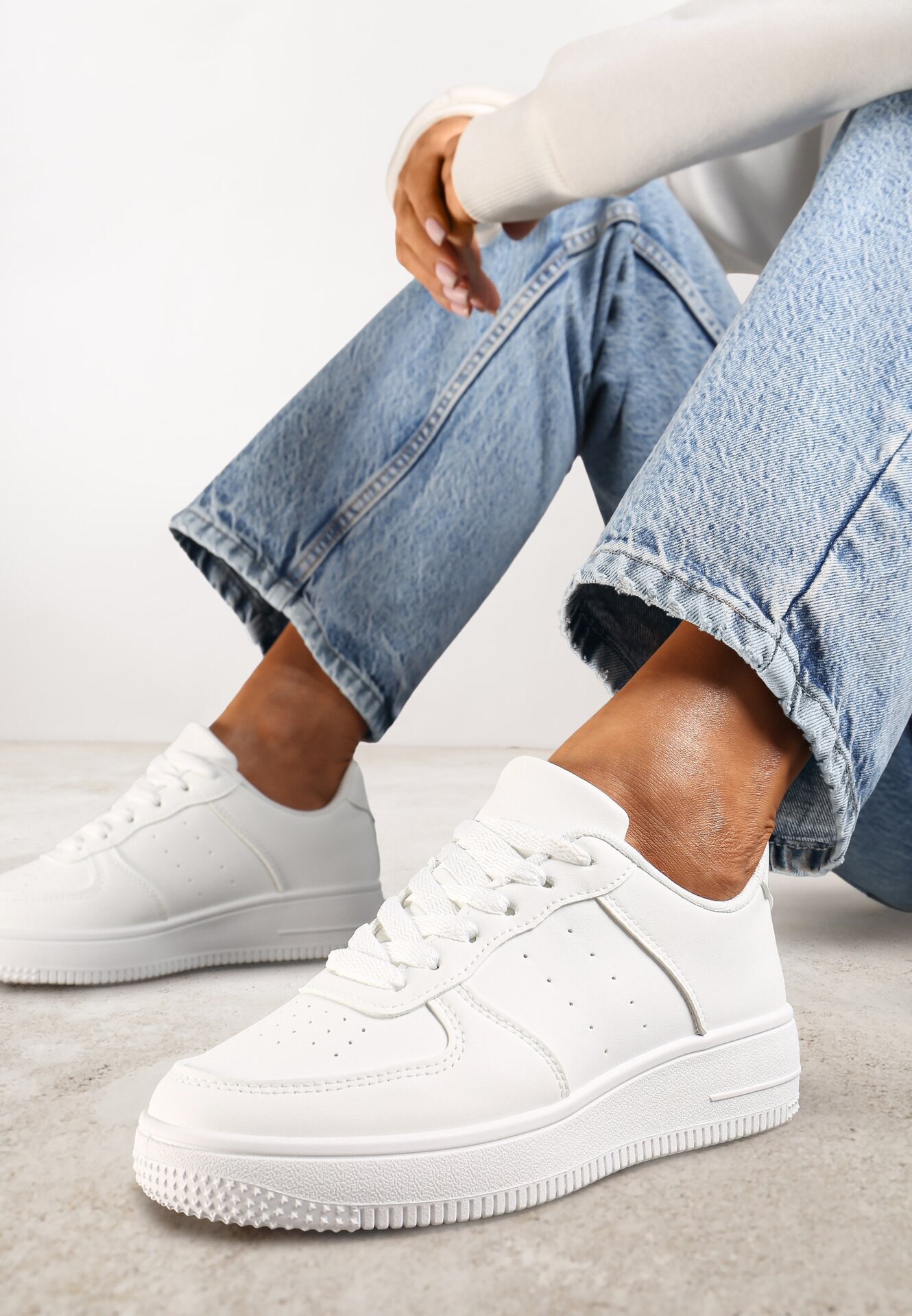 vices Sneakers Albi Cu șireturi Finos