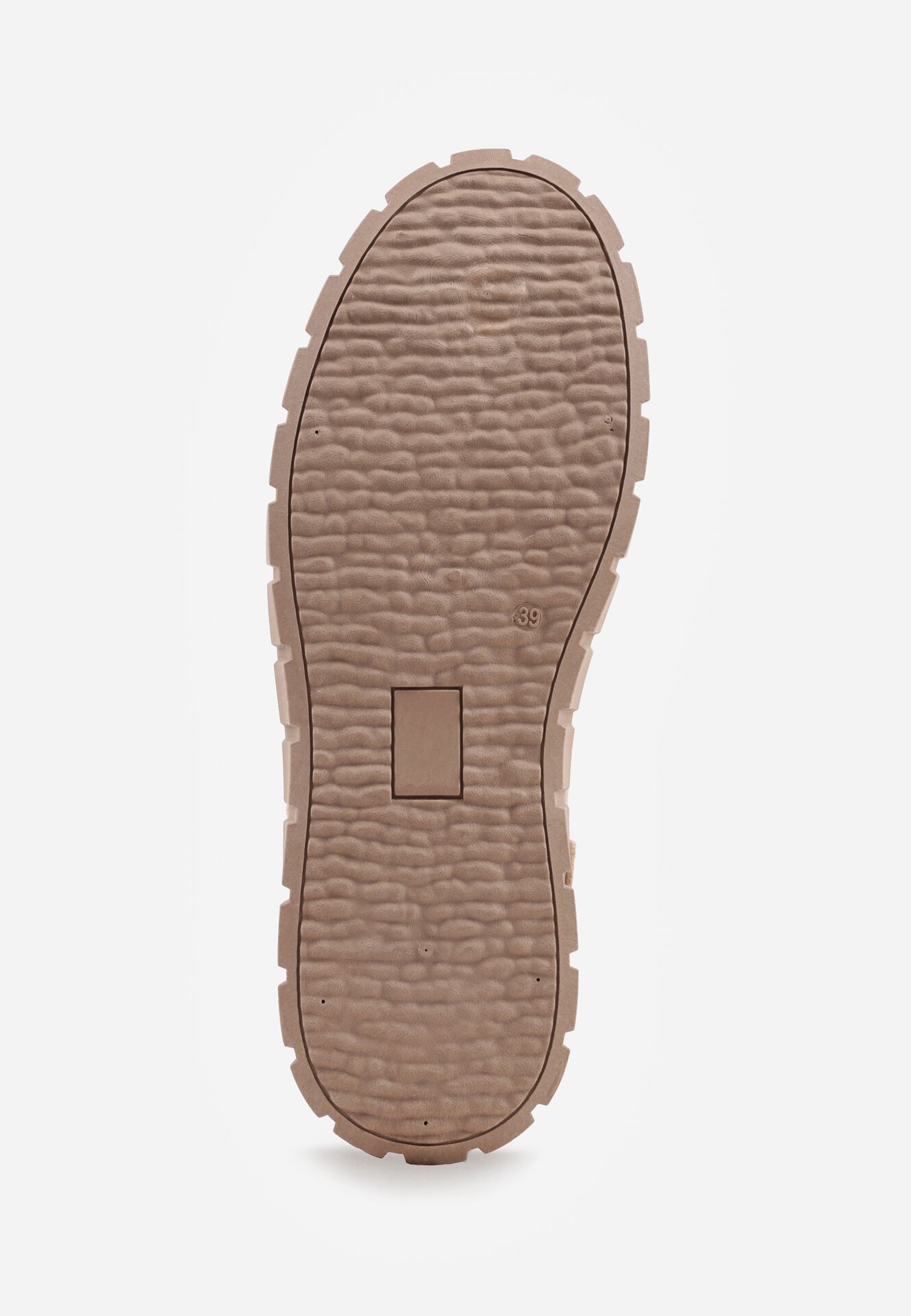 vices Sneakers Bej închis cu talpă groasă în relief cu perforații Lealita