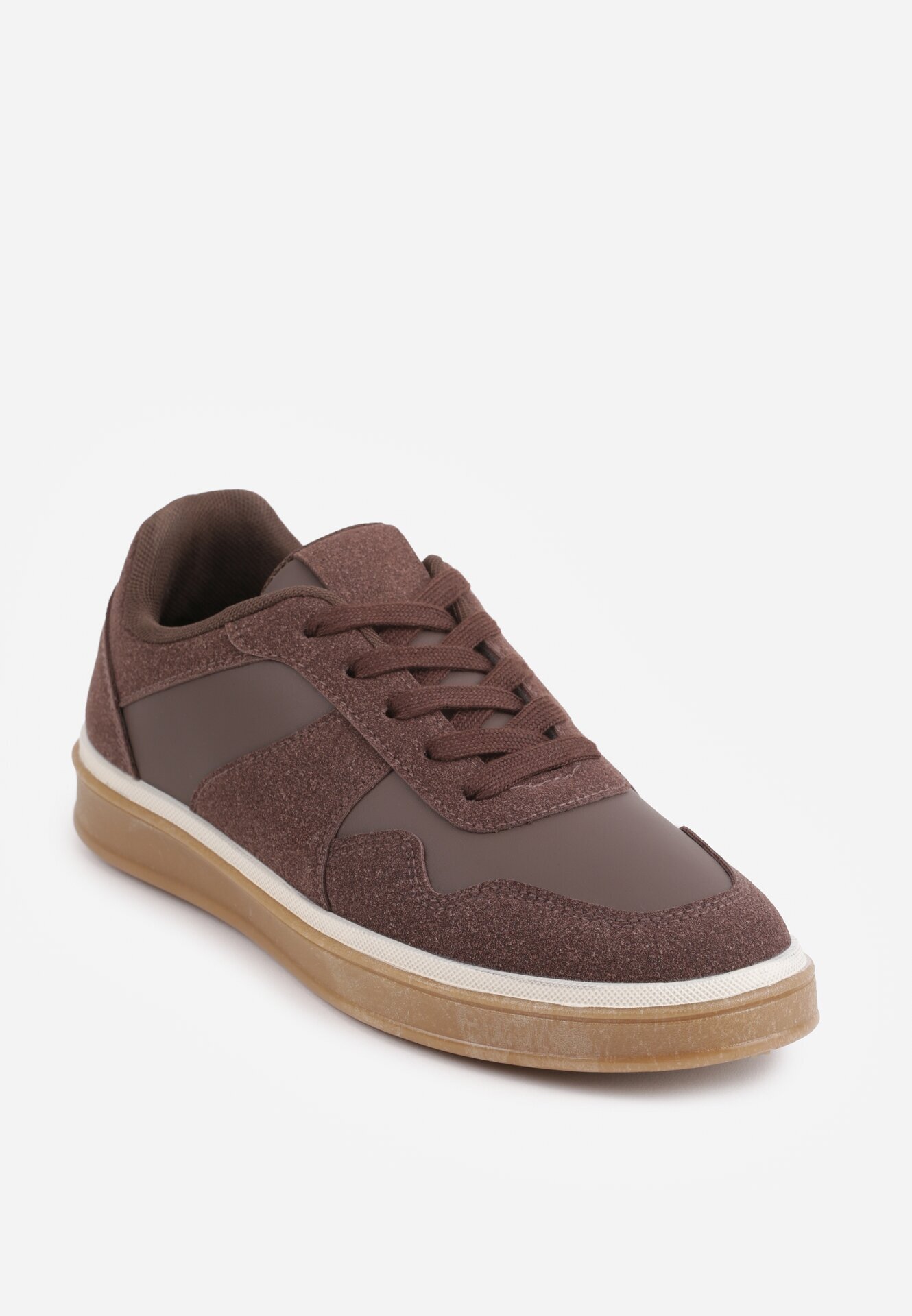 vices Sneakers Clasic cu inserții cu textură de nubuc Kalianna Maro