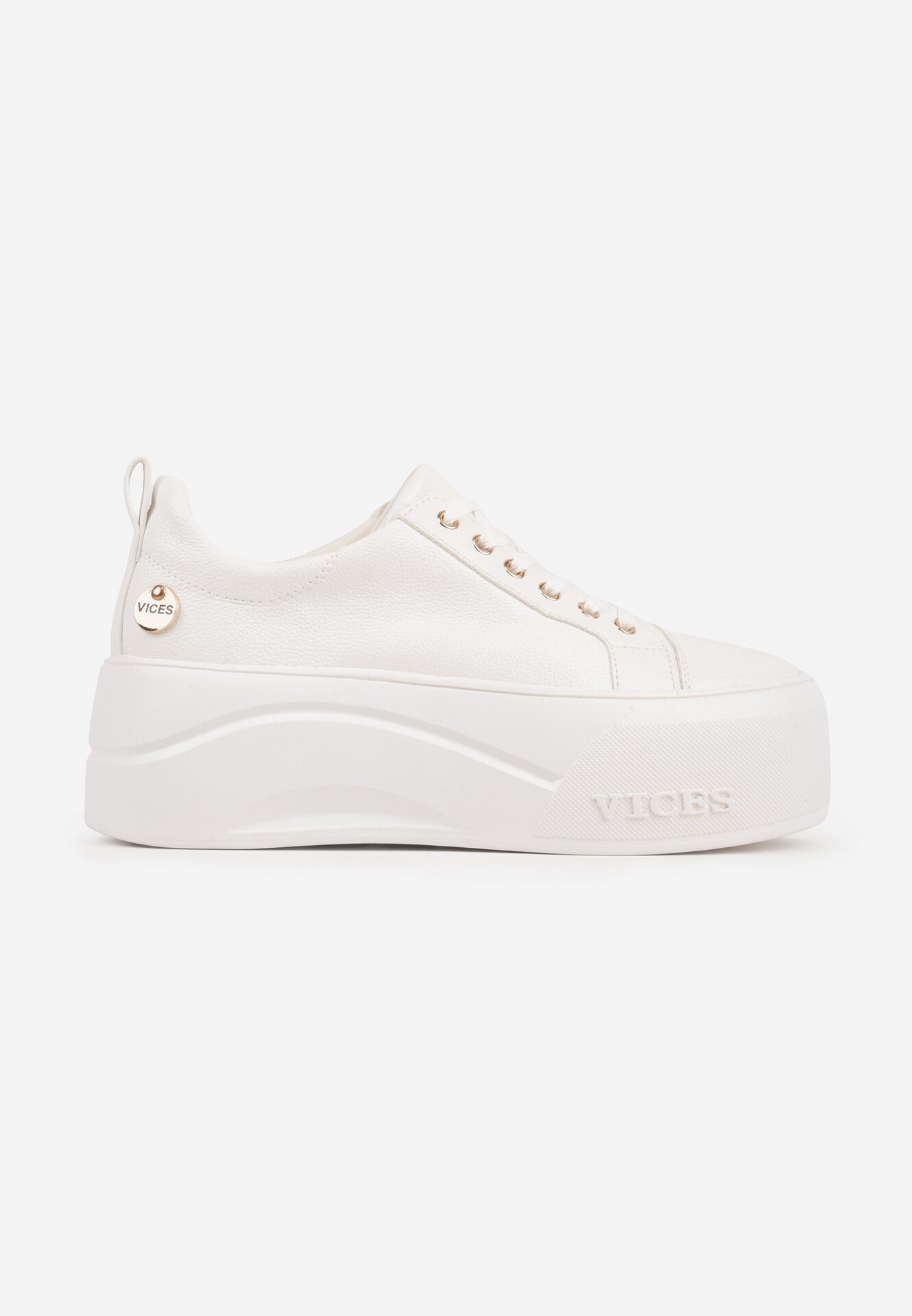 vices Sneakers cu talpă groasă cu inscripția Zelka Albi