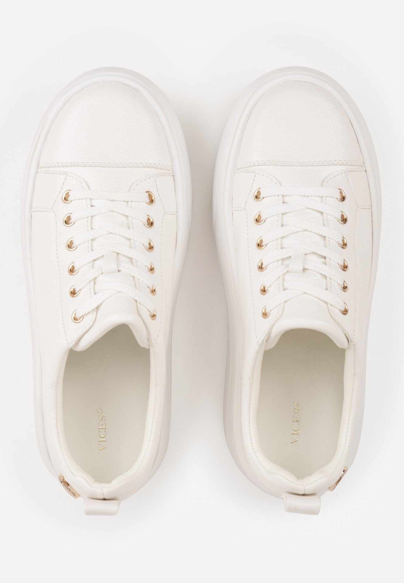vices Sneakers cu talpă groasă cu inscripția Zelka Albi