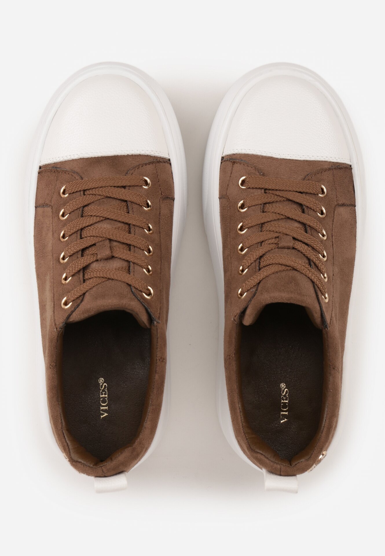 vices Sneakers cu talpă groasă cu inscripția Zelka Bej închis