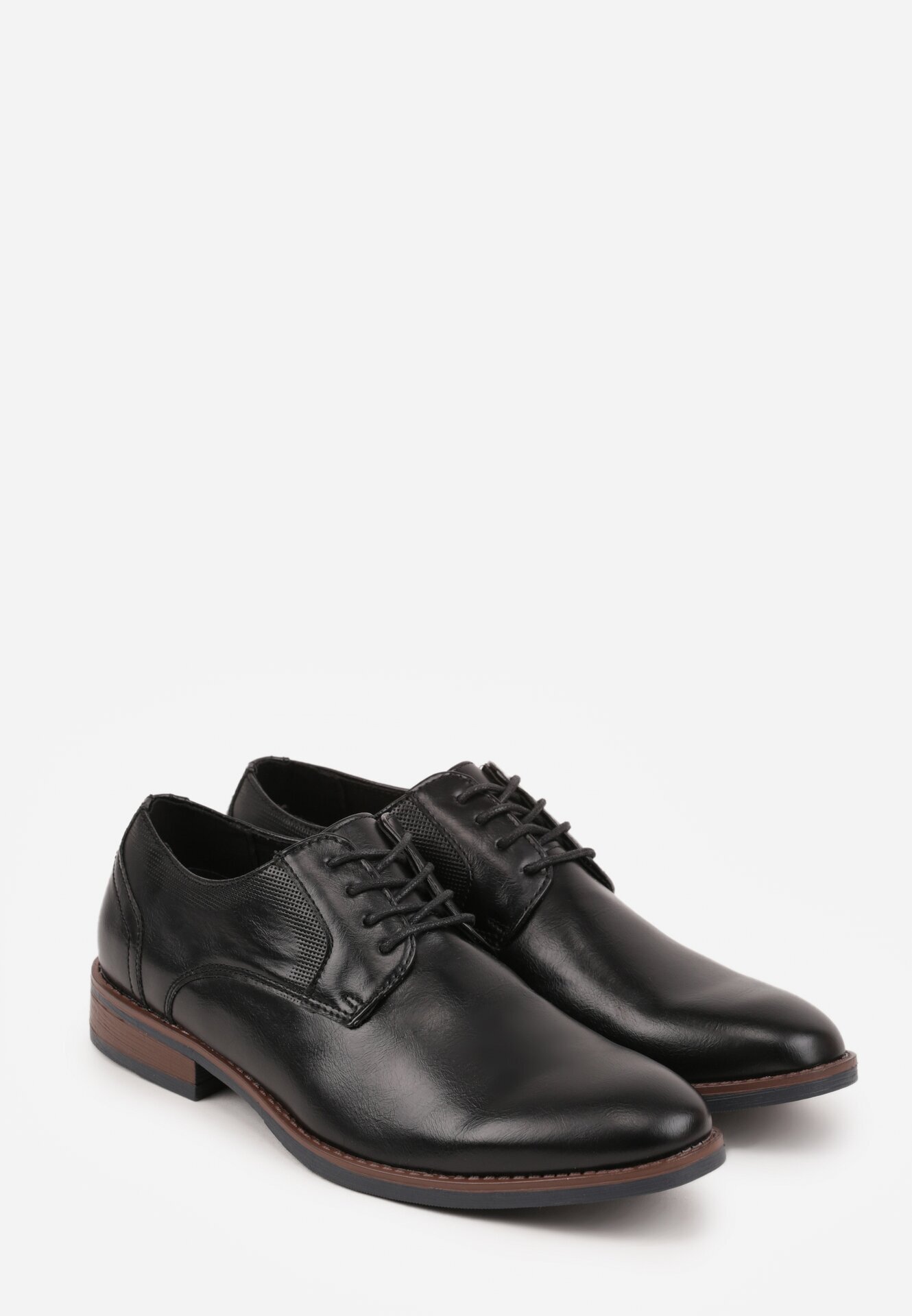 vico Pantofi eleganți negri cu brant din piele și cusături decorative Iphaera