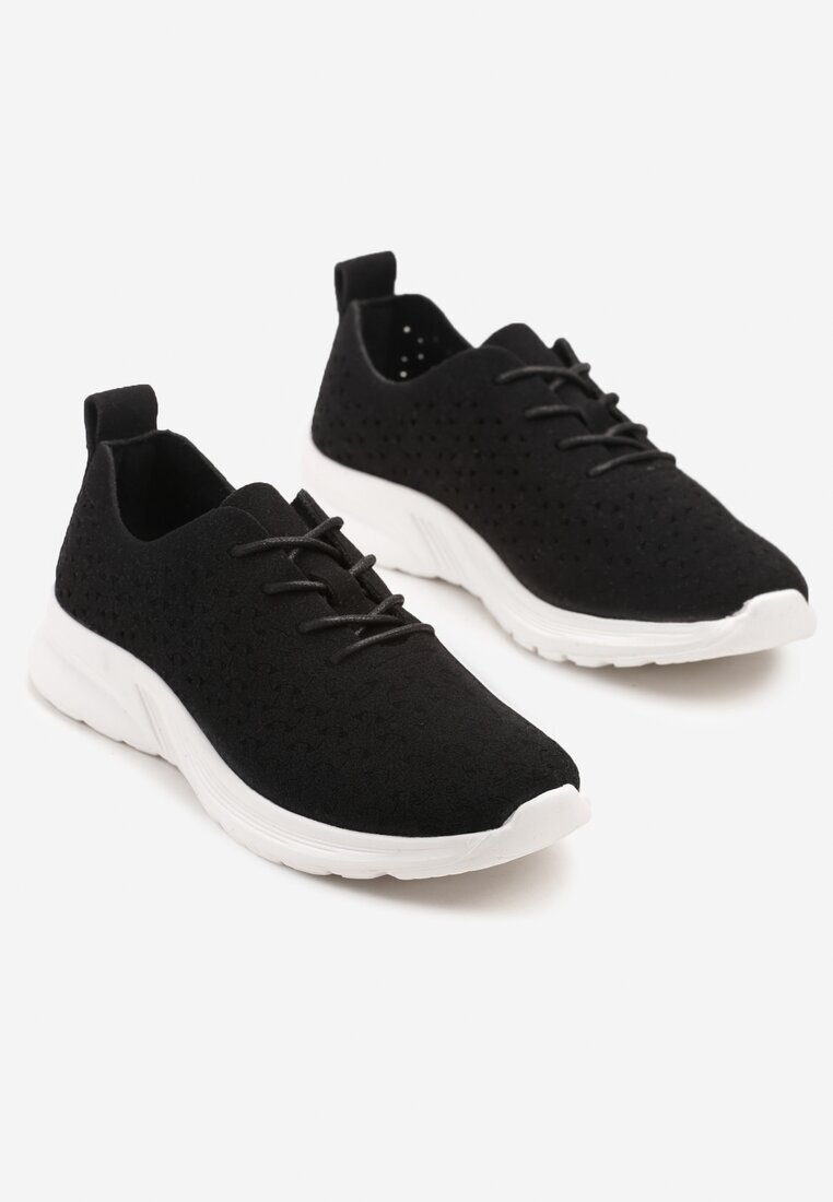 weide Sneakers negri cu carâmb ajurat și elastic Feniosse