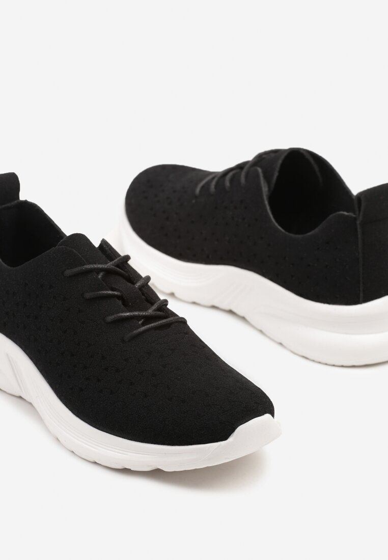 weide Sneakers negri cu carâmb ajurat și elastic Feniosse