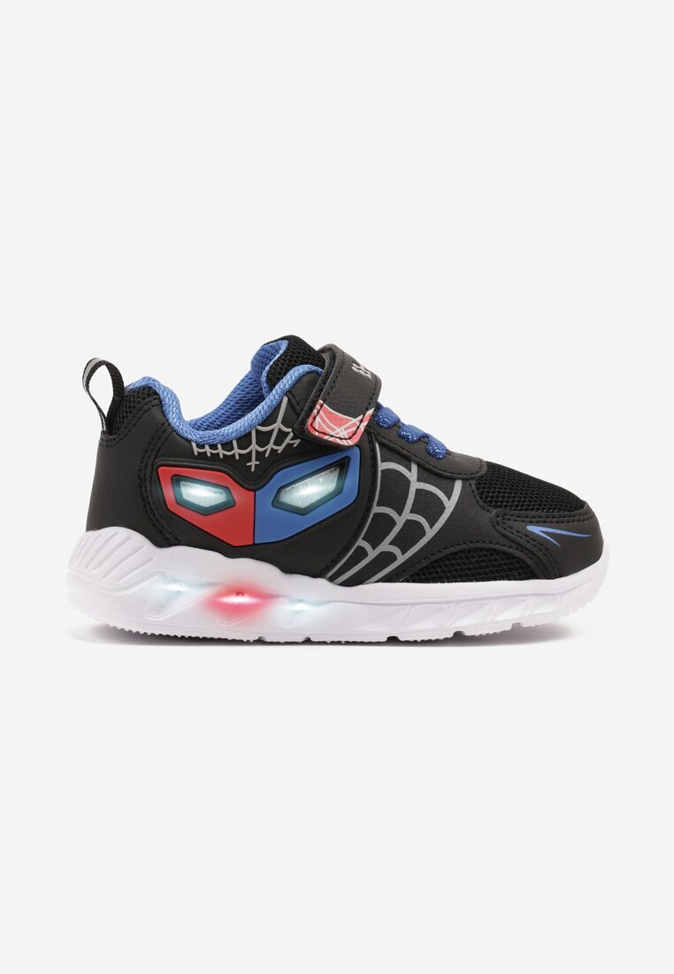 wink Pantofi Sport Negri cu Talpă Luminoasă și Imprimeu Decorativ cu Închidere Velcro Wiorae