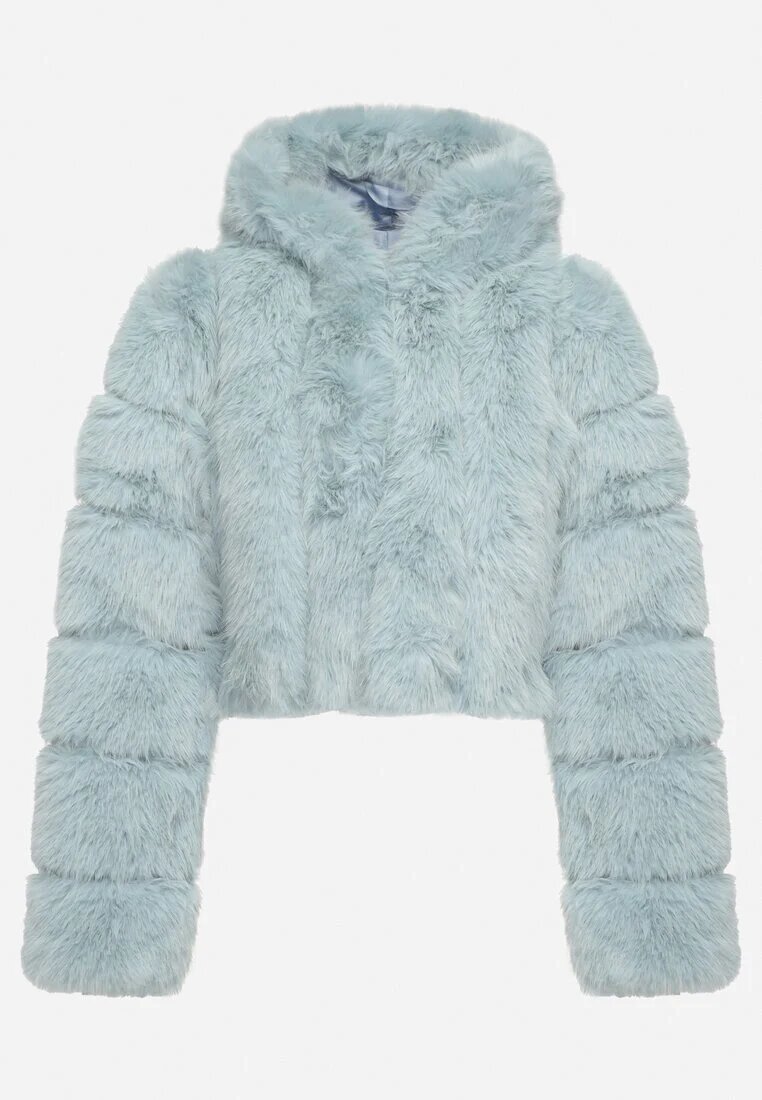 wool fashion Geacă de blană mentă cu un croi scurt matlasat Hemeriana
