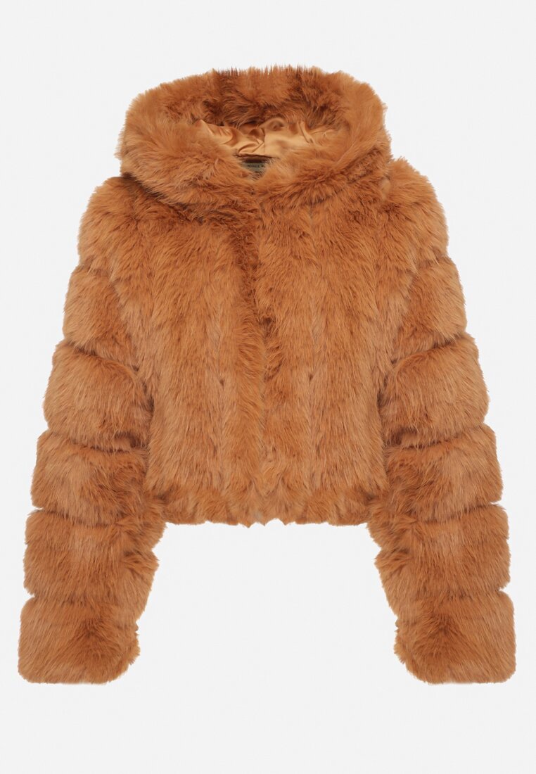 wool fashion Geacă Maro De Blană cu Croială Scurtă Matlasată Hemeriana