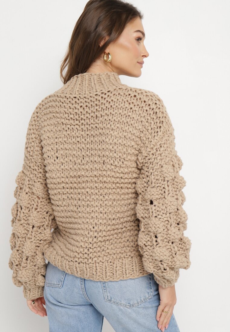 wool fashion Maletă bej cu împletitură decorativă Asaipal