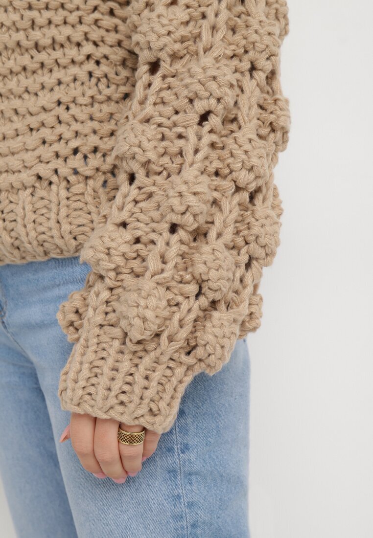 wool fashion Maletă bej cu împletitură decorativă Asaipal