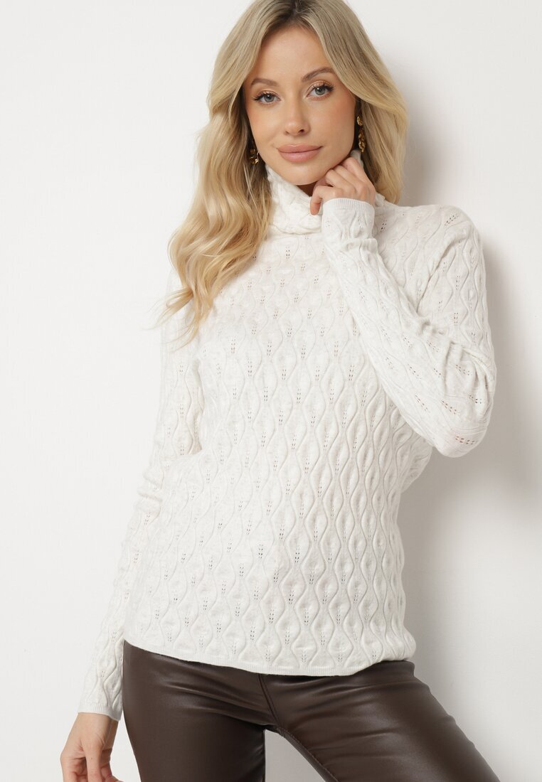 wool fashion Maletă Bej deschis cu Viscoză Ornată cu Model în Relief și Fir Metalic Ilamirael