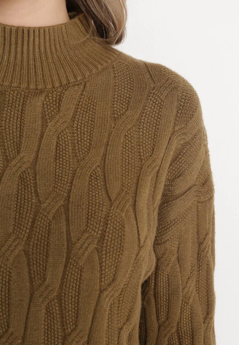wool fashion Maletă Clasic Verde închis cu împletitură mare Abelarda