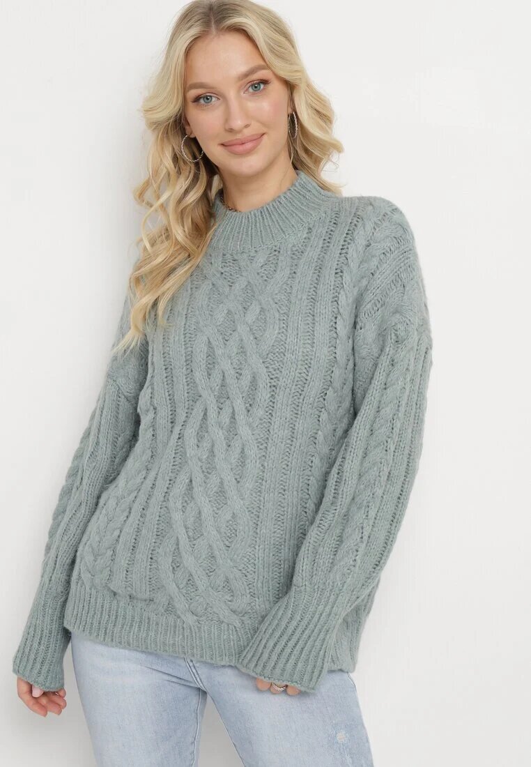 wool fashion Maletă Mentă cu torsade Defavia