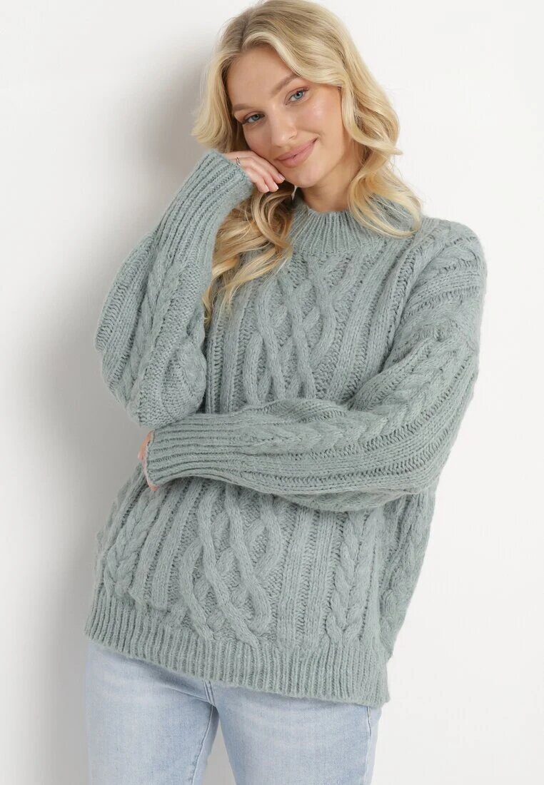 wool fashion Maletă Mentă cu torsade Defavia